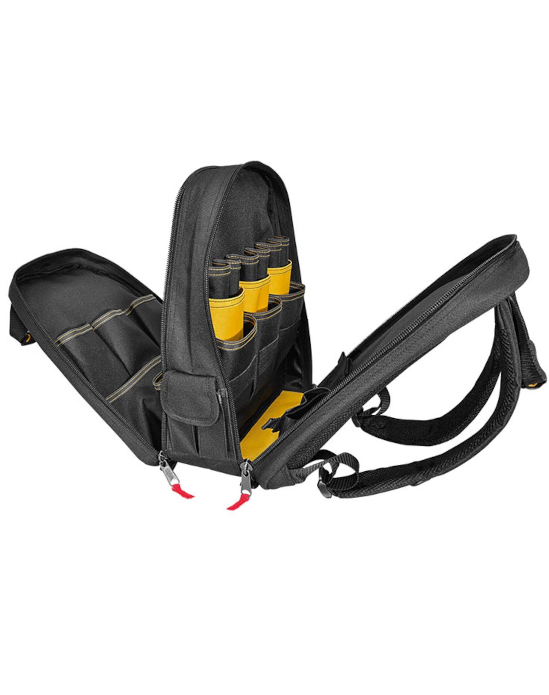 CAT CATERPILLA Werkzeugtasche CAT Werkzeug-Rucksack 17" (43cm), Werkzeug-Rucksack 17″ (43 cm) mit 2 Hauptfächern & 28 Innentaschen