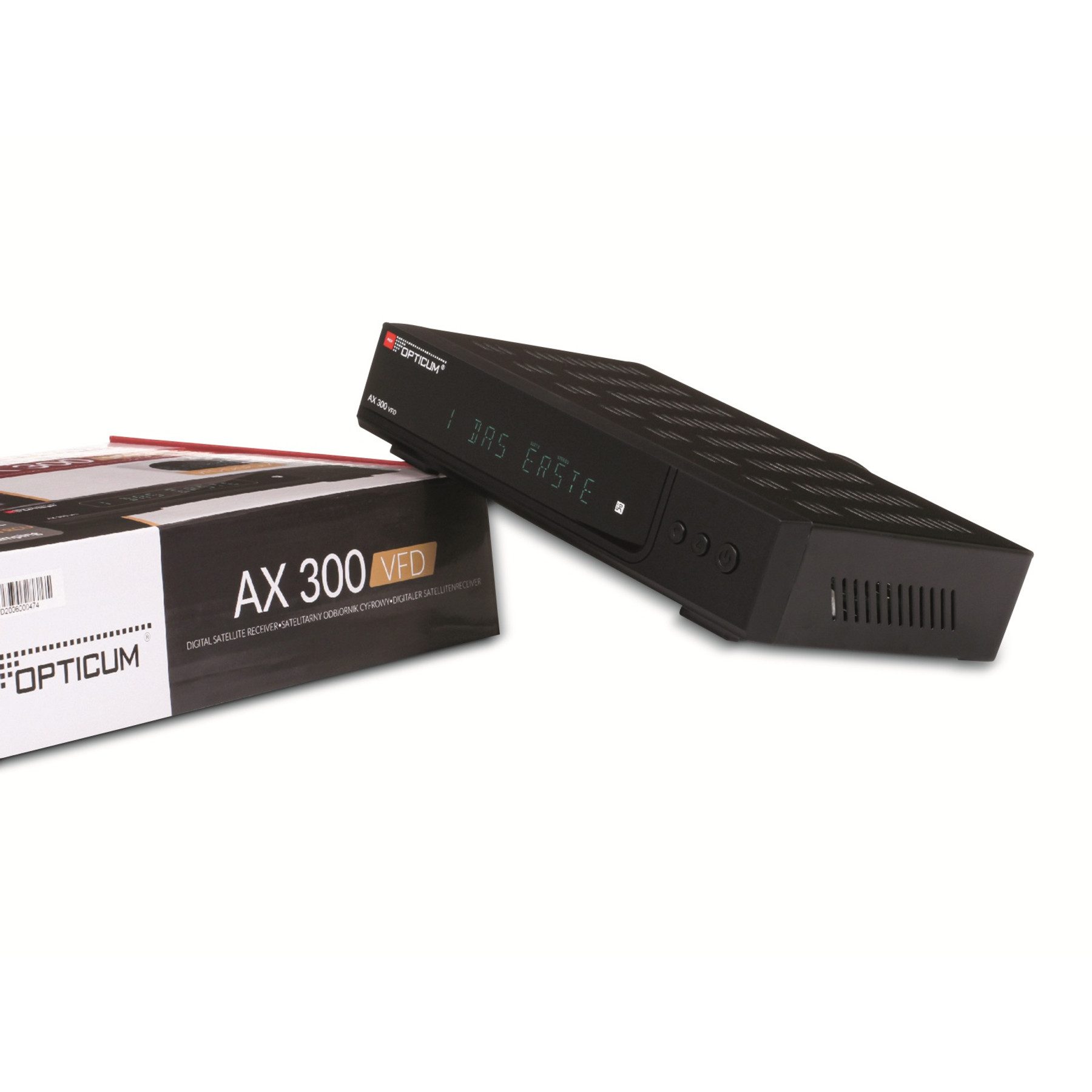 RED OPTICUM RED OPTICUM DVB-S2 HDTV-Receiver AX 300 VFD, mit Kombigerät