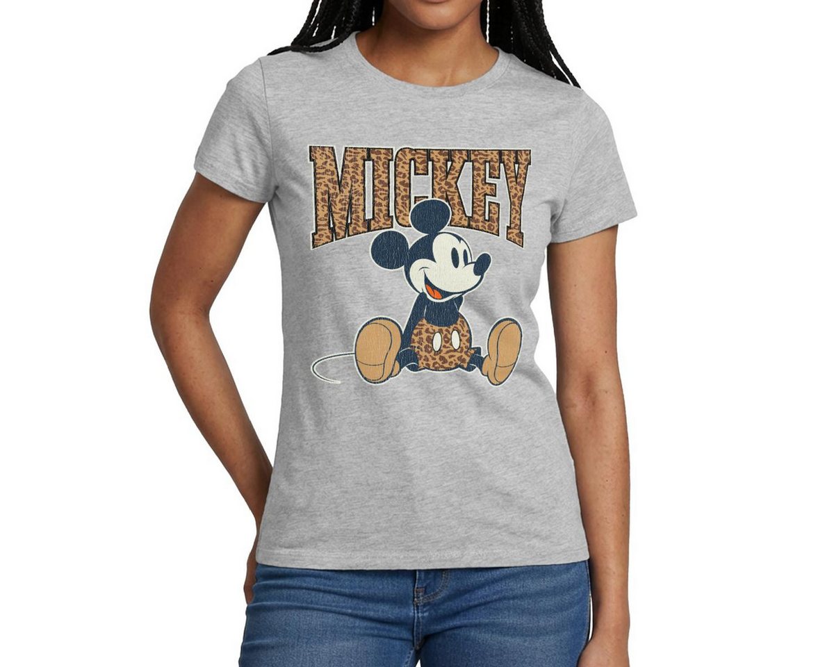 Spreadshirt T-Shirt Mickey & Minnie Mickey Mouse Leo Look Frauen T-Shirt (1-tlg) Slim Fit, fällt klein aus