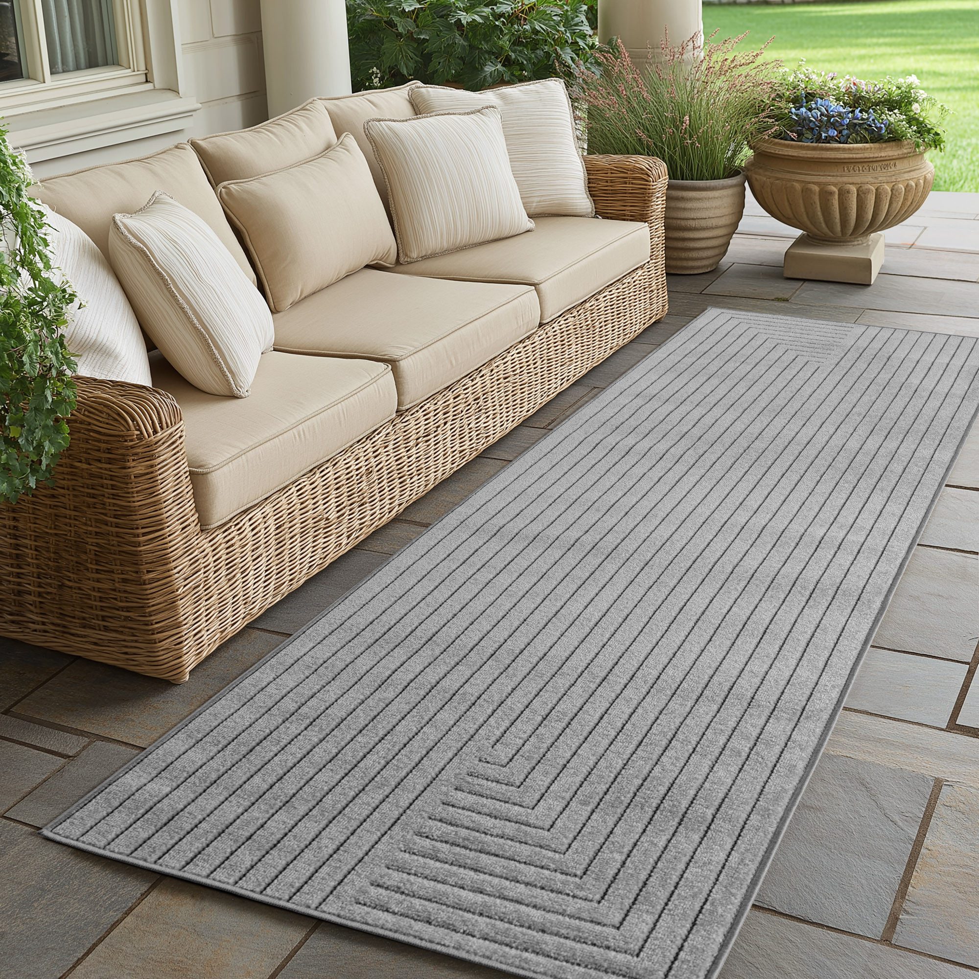 SIMPEX24 Outdoorteppich Skandinavischer 3D Design, Läufer, Höhe: 5 mm, Outd günstig online kaufen