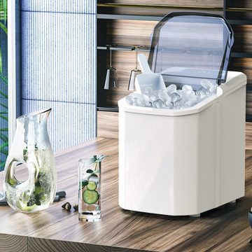 LETGOSPT Eiswürfelmaschine Ice Cube Maker Maschine, Eiswürfelautomat 1,5L,7KG Licht