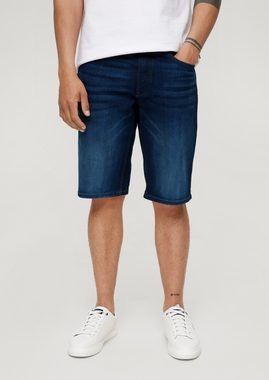 s.Oliver Stoffhose Regular: Denimshorts Label-Patch, Waschung