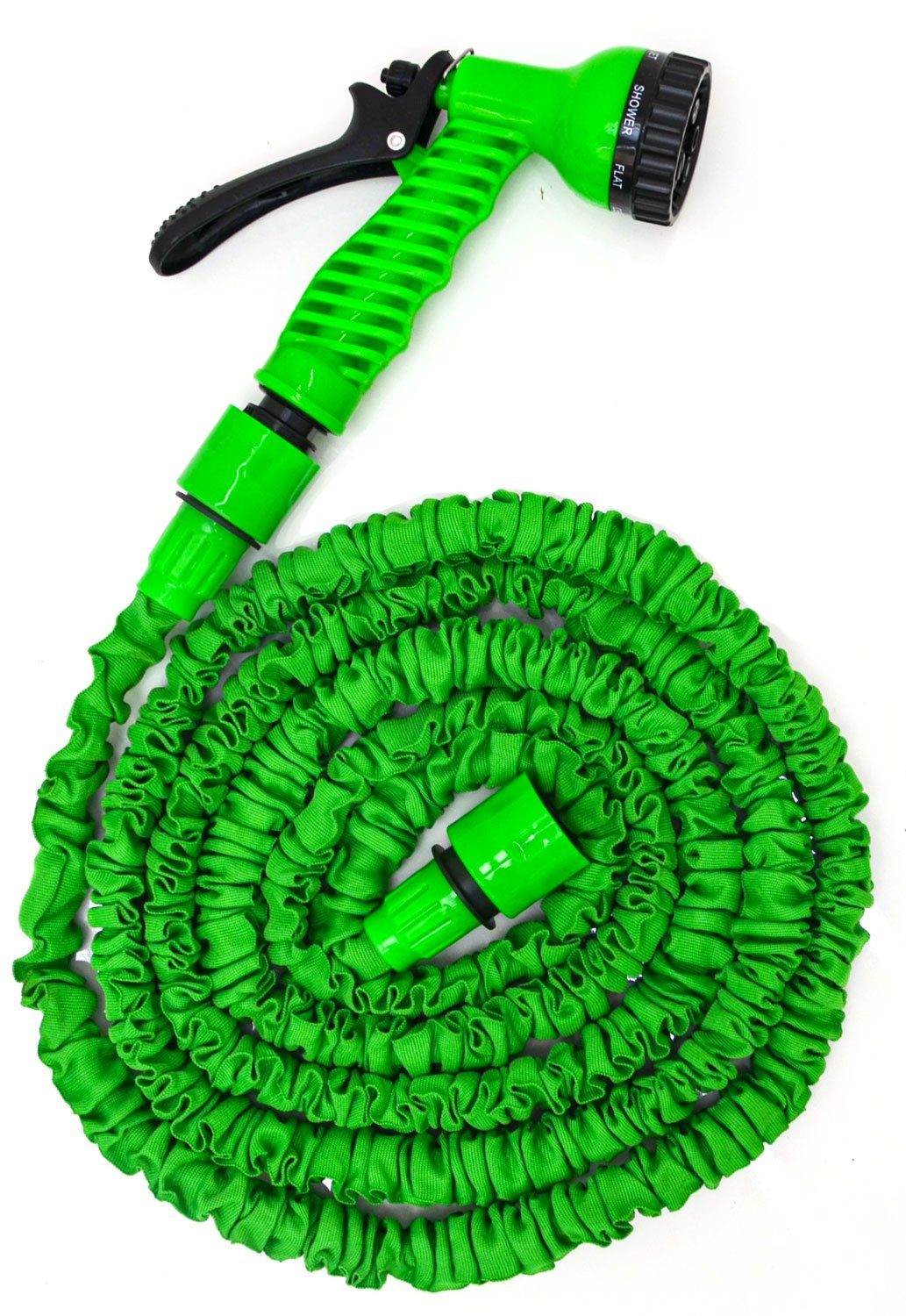 eyepower Gartenschlauch Hochwertiger Gartenschlauch Flexibler Schlauch, 7,5m+7fach Multifunktion Grün