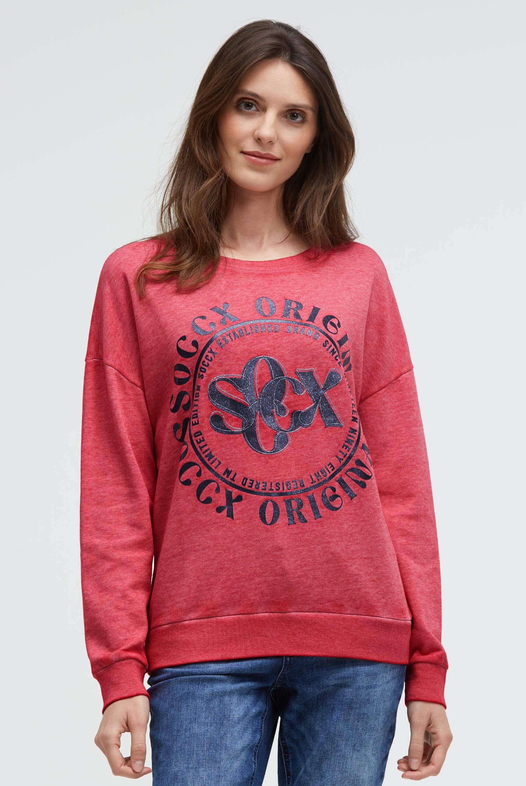 SOCCX Sweater mit überschnittenen Schultern günstig online kaufen