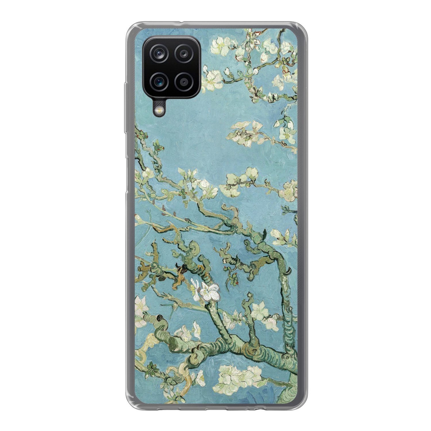 MuchoWow Handyhülle für Samsung Galaxy A12 Mandelblüte - Van Gogh - Kunst, Smartphone-Bumper, Print, Handy Schutzhülle Dünn