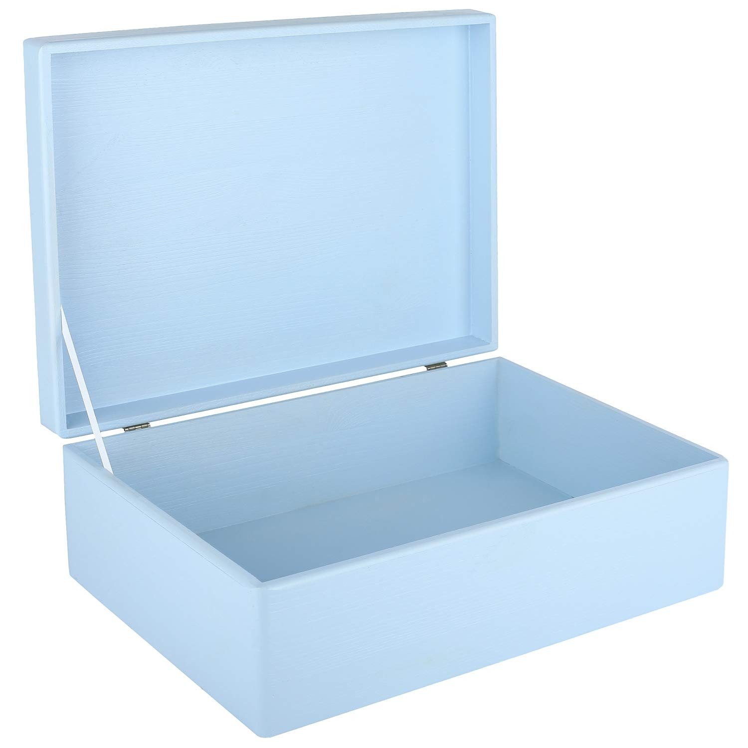 Creative Deco Holzkiste Holzkiste mit Deckel 40x30x14 cm Erinnerungsbox Baby