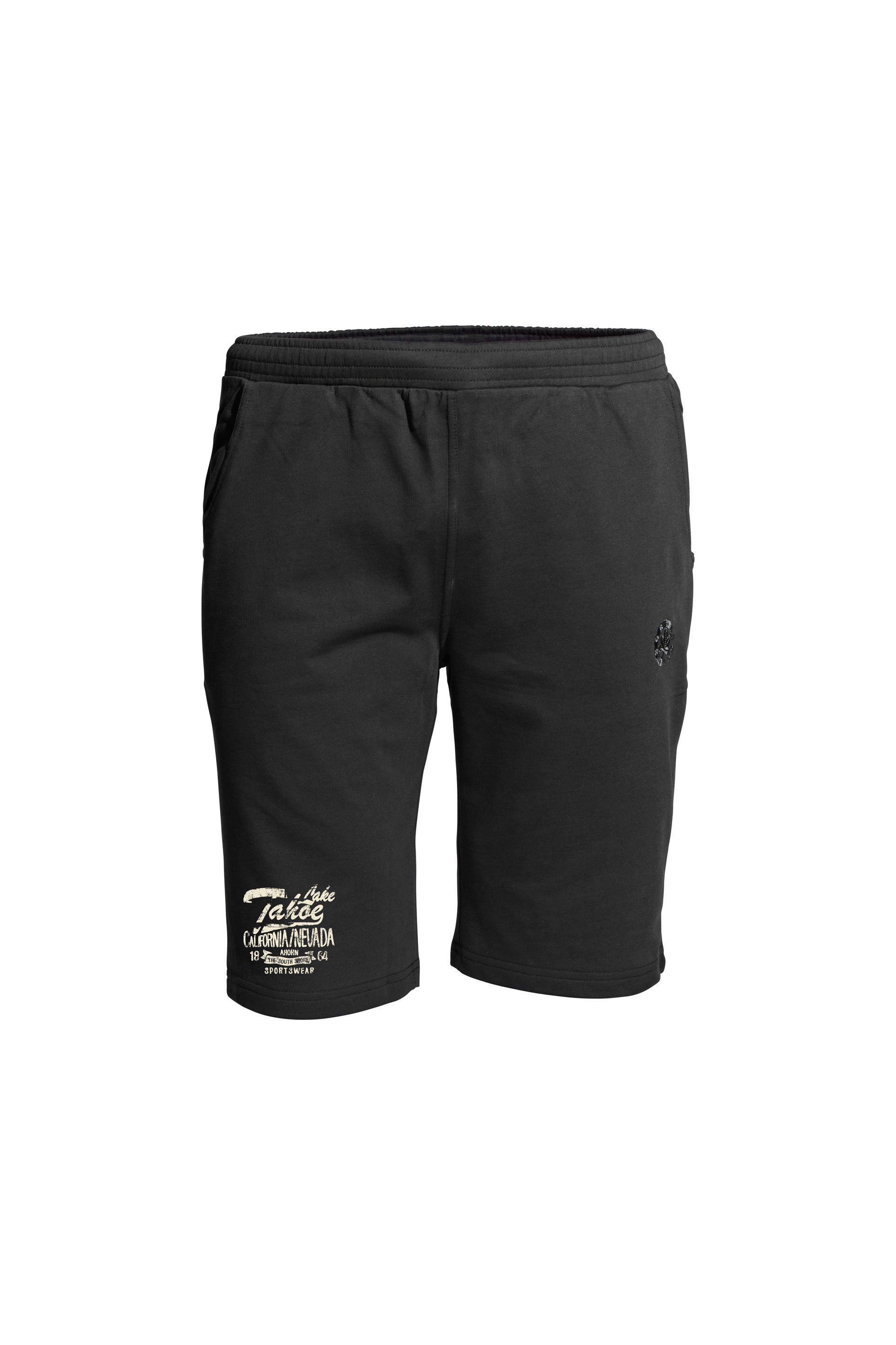 AHORN SPORTSWEAR Shorts LAKE TAHOE mit modischem Print schwarz