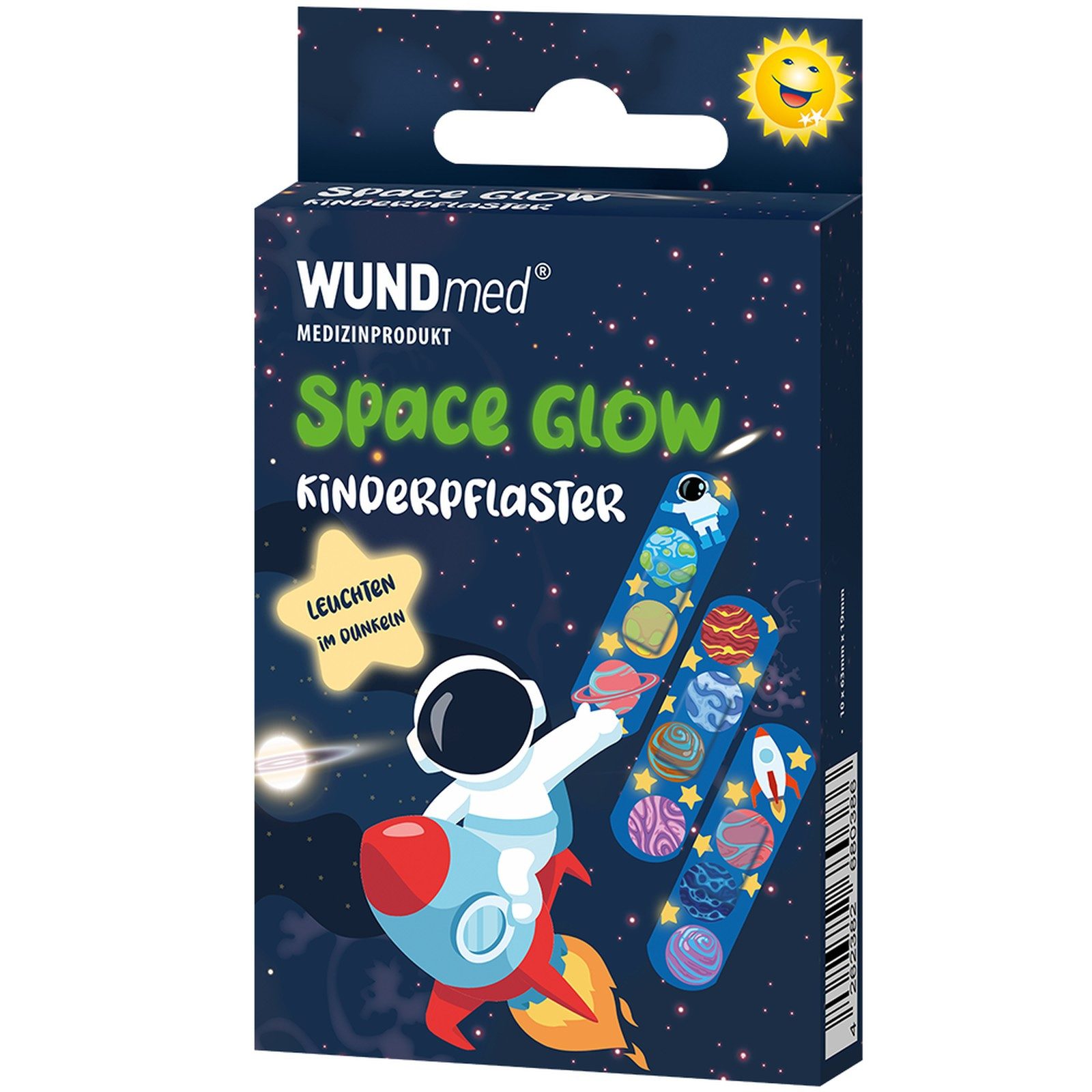 Wundmed Wundpflaster Kinderpflaster Space Glow mit Leuchteffekt 10 Stück