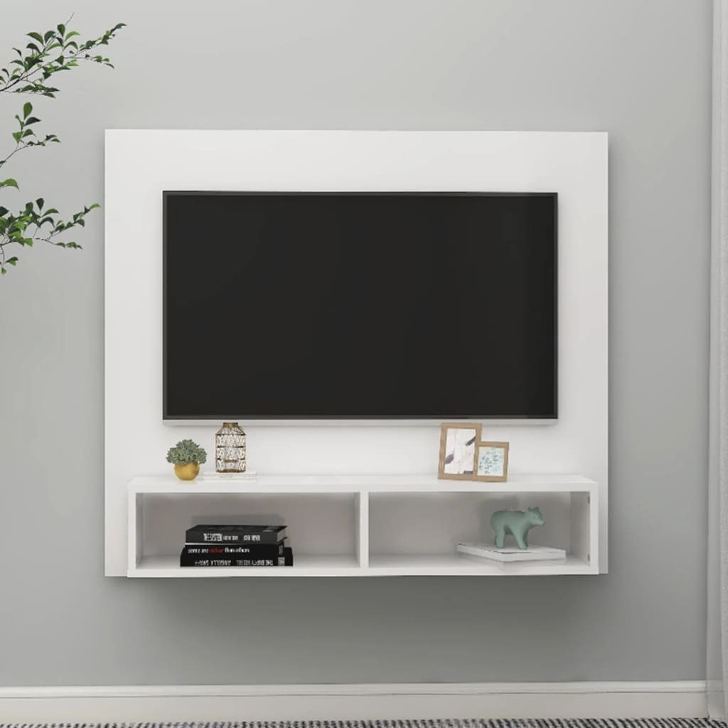 102x23,5x90 TV-Wandschrank Holzwerkstoff Hochglanz-Weiß TV-Schrank cm (1-St) vidaXL