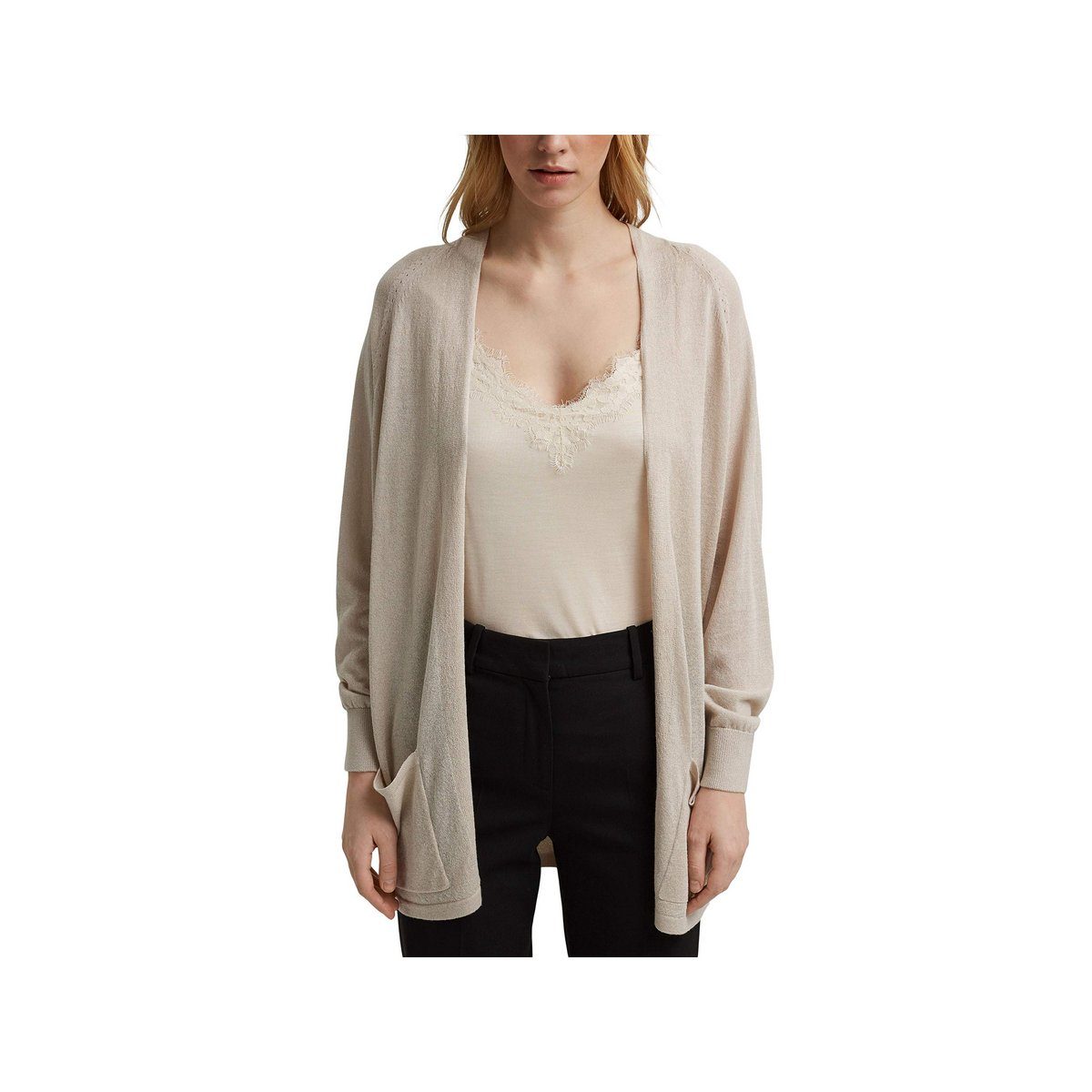 Longpullover Pullover für Damen in beige