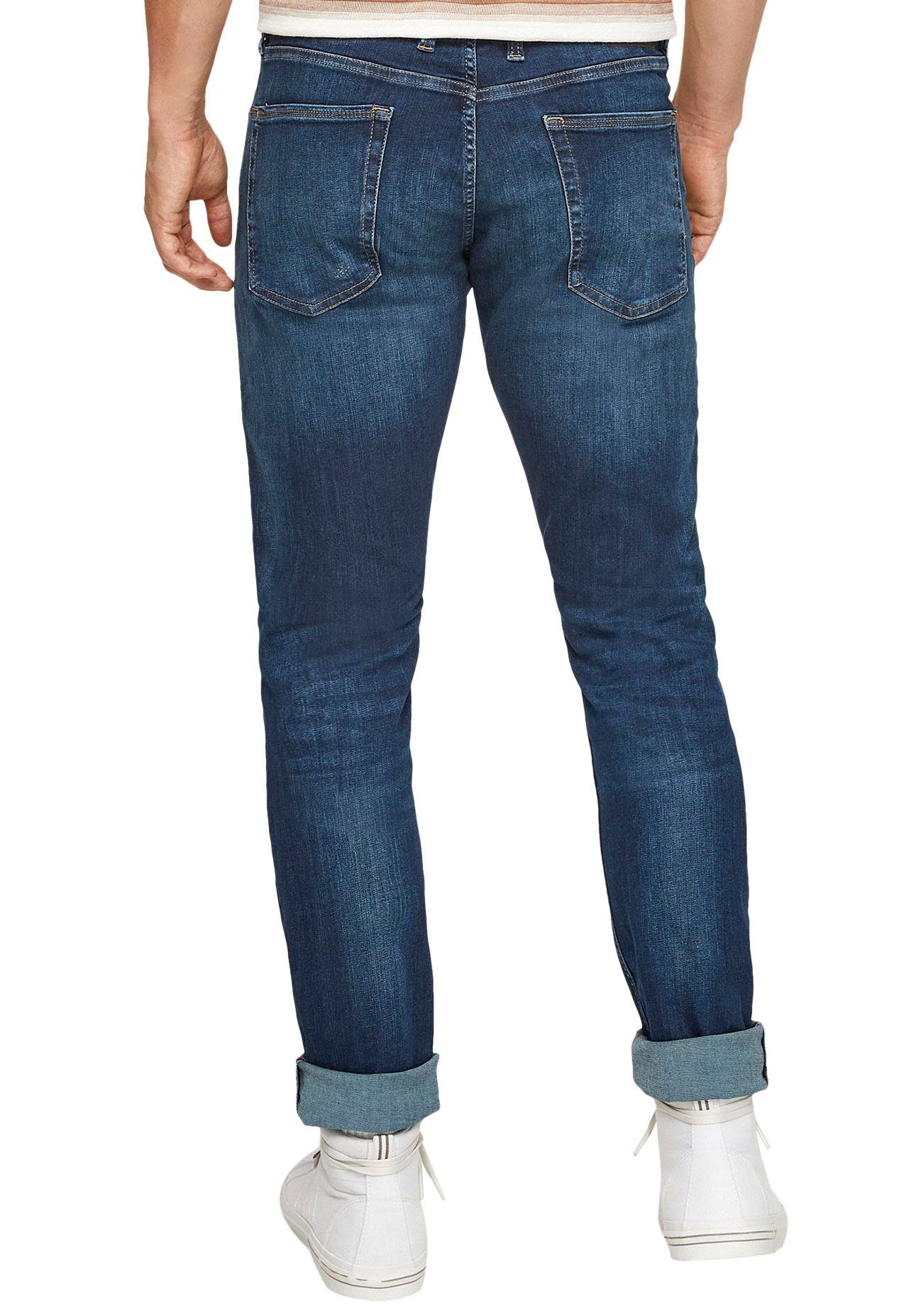 s.Oliver Bequeme Jeans mit und dark Gesäß- Eingrifftaschen blue