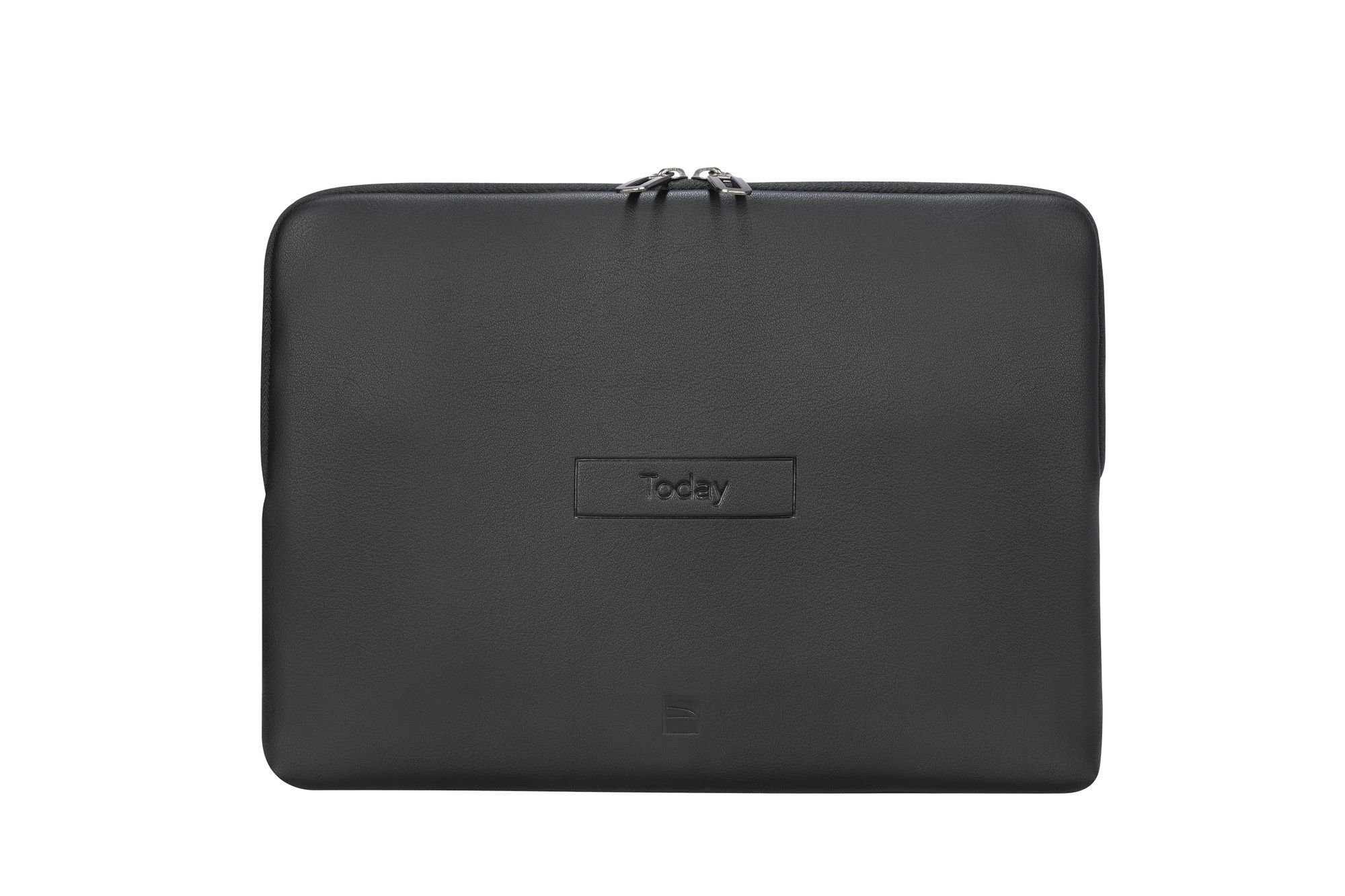 Tucano Laptop-Hülle Today, Kunstleder Notebook Sleeve mit Memory Foam, Schwarz 13,3 Zoll, 13-14 Zoll Laptops