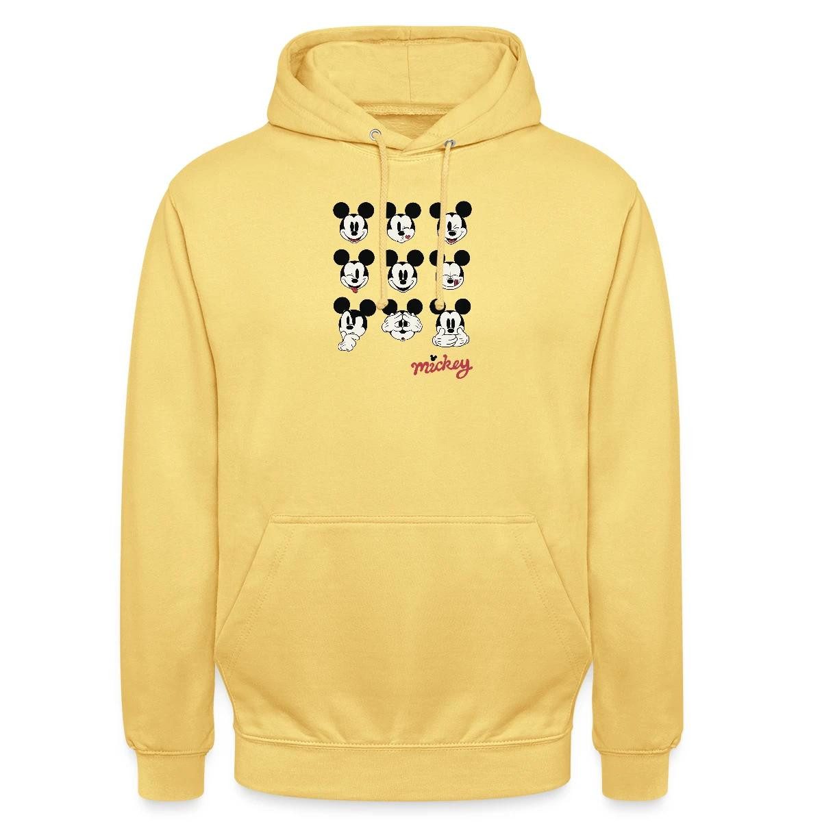 Spreadshirt Hoodie Mickey & Minnie Mickey Mouse Gesichtsausdrücke Unisex Hoodie (1-tlg)