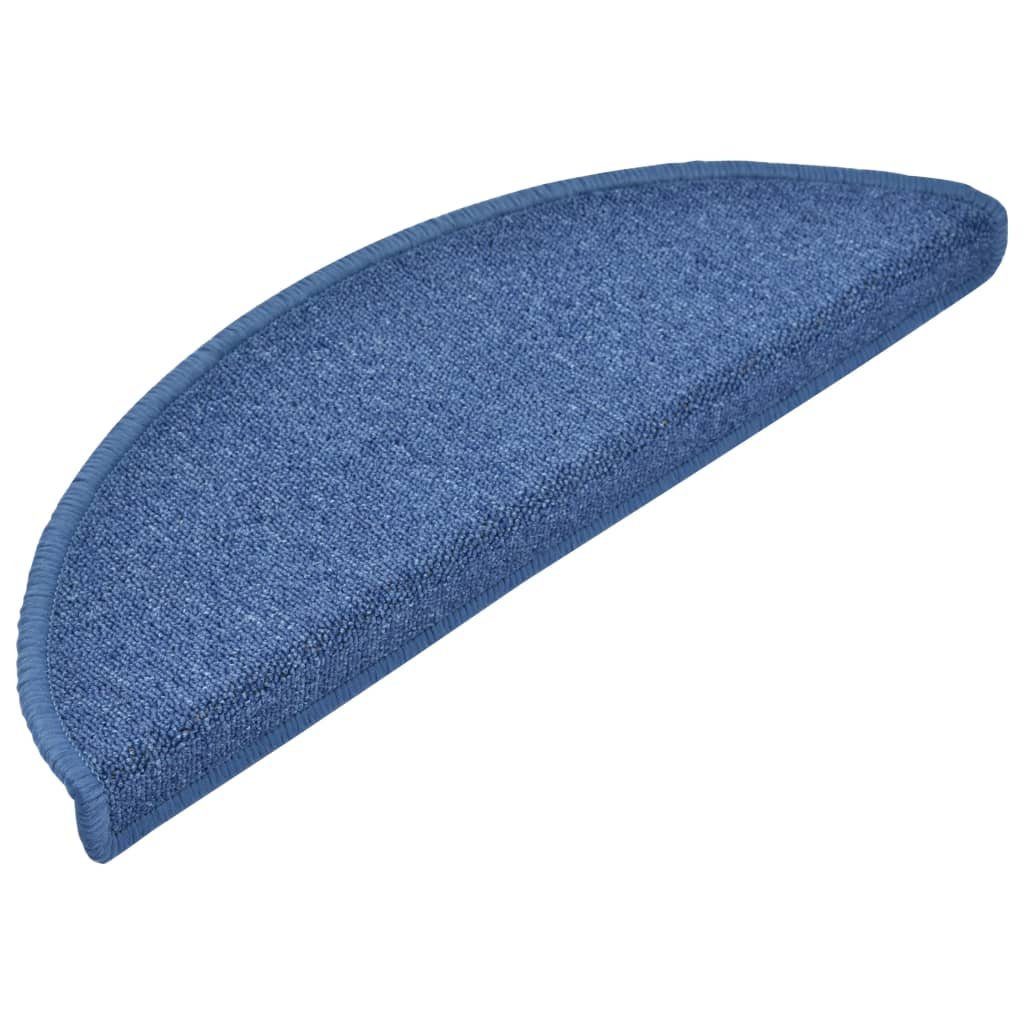 vidaXL Stufenmatte 65 x 24 x 4 cm 15 Stk Treppenmatten Blau 65x24x4 cm