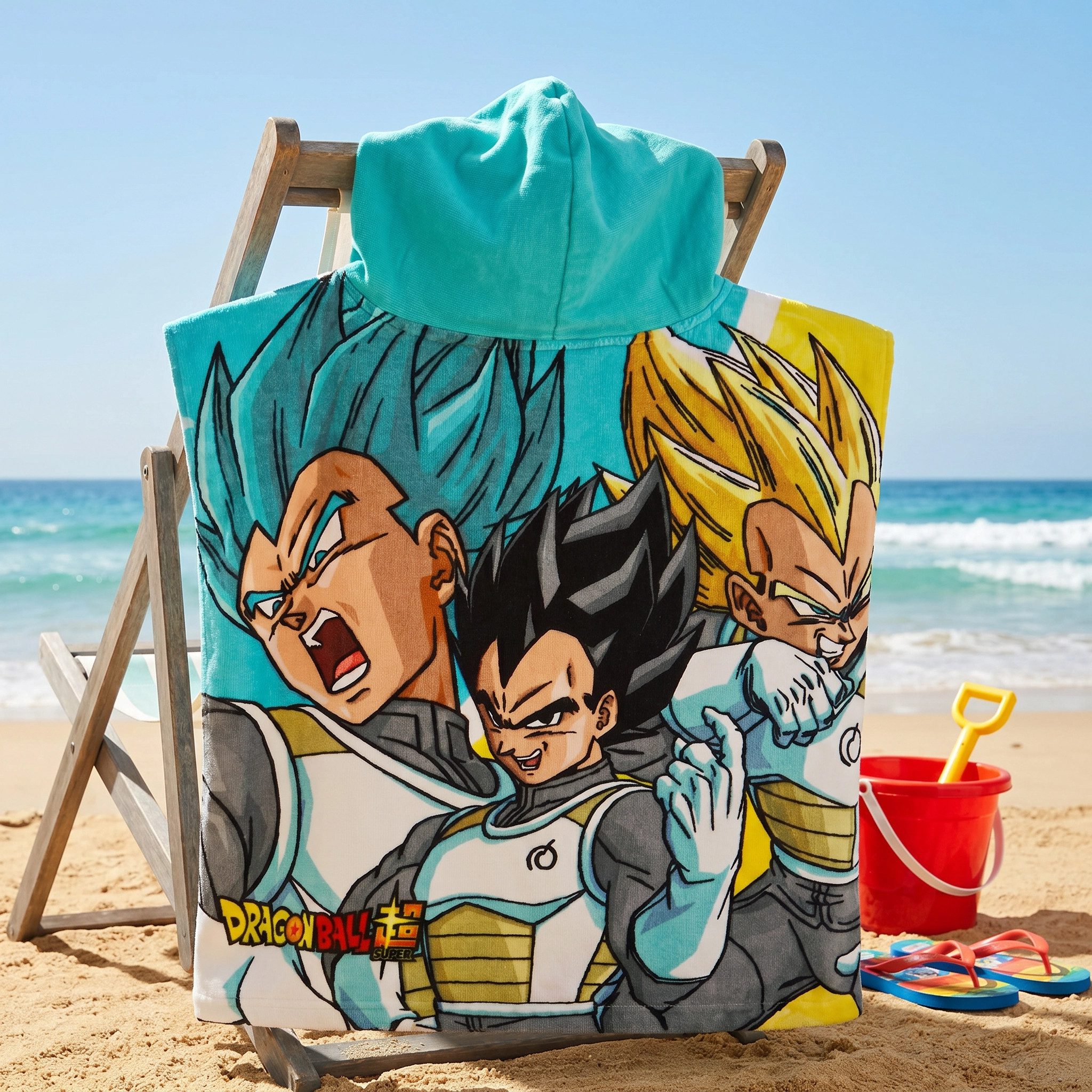 Dragon Ball Badeponcho DragonBall Z Kinder Jungen Mikrofaser Poncho Badeponcho, Polyester