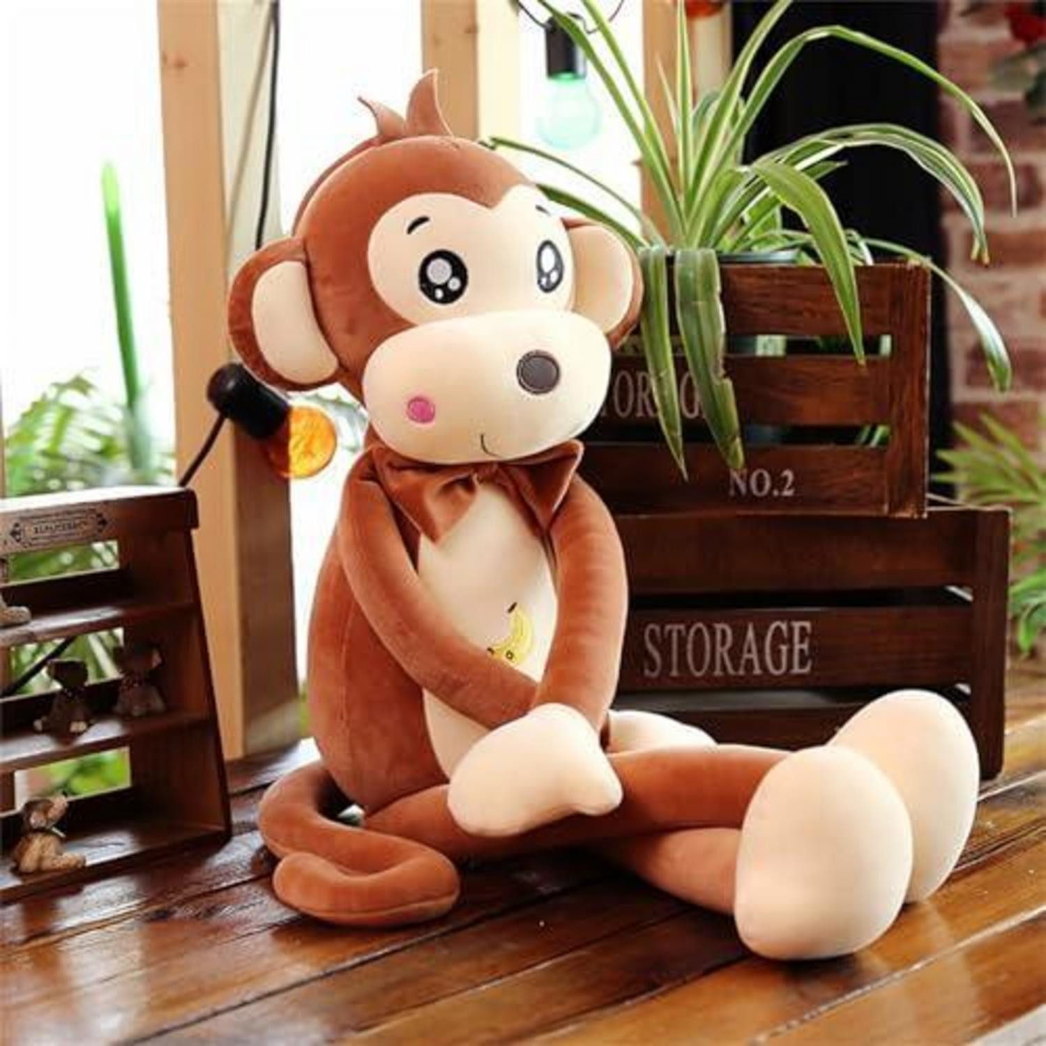 LuxusKollektion Kuscheltier Plüschtier Affe Kuscheltier Stofftier Puppe Babys 40 cm Braun