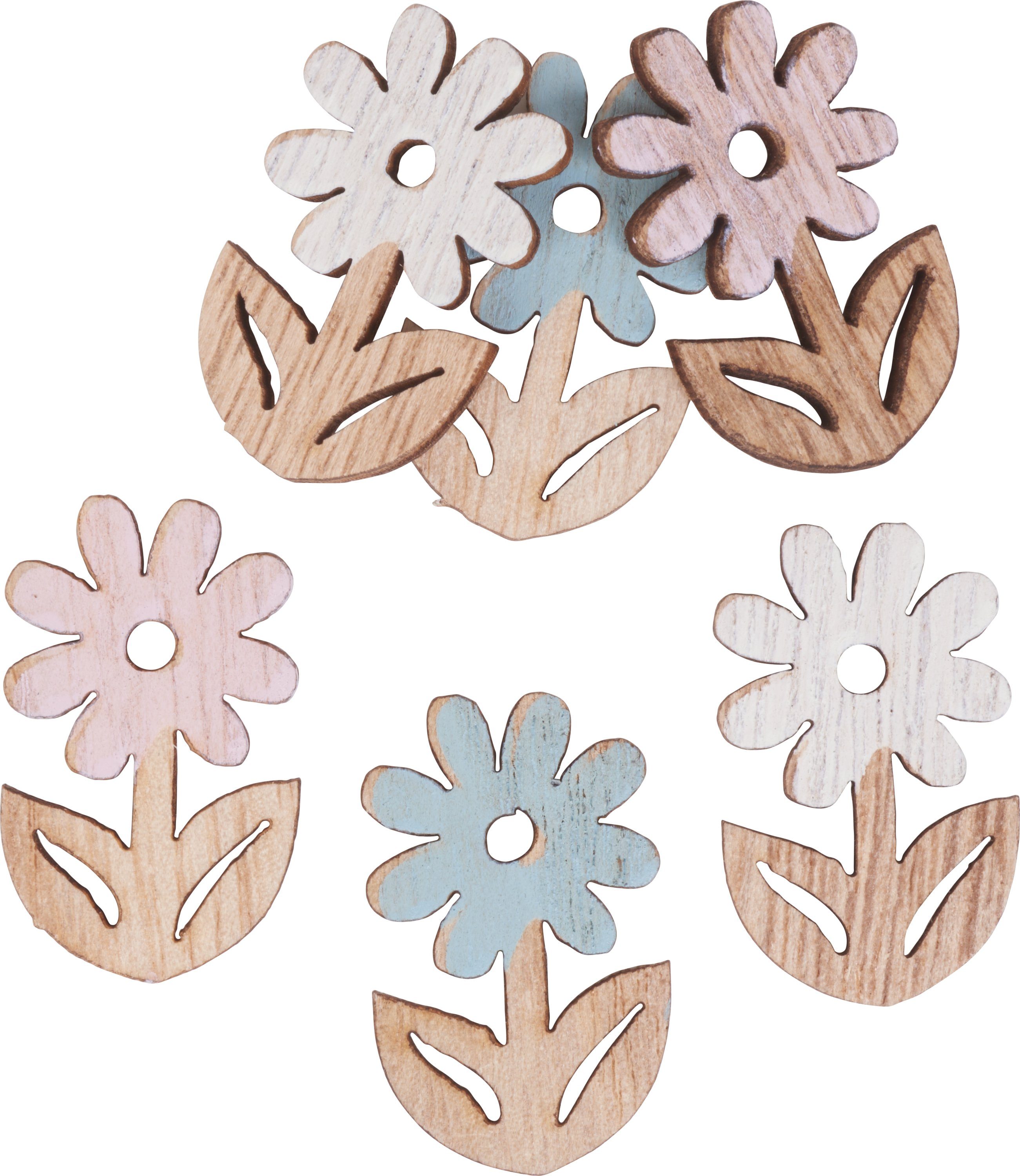 HobbyFun Streudeko Blume Blanche, 6 Stück