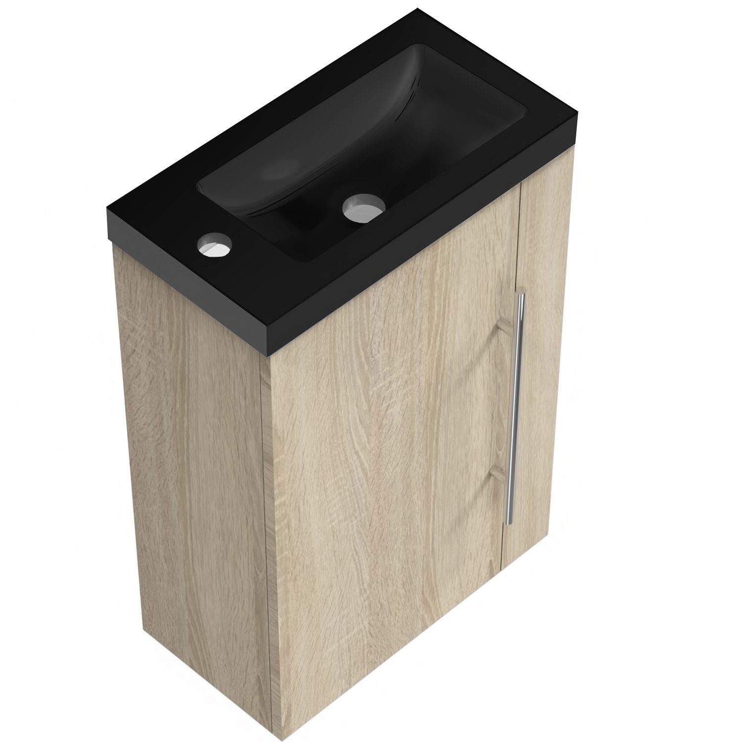 duschspa Waschtisch 45 cm Breite, Schwarz günstig online kaufen