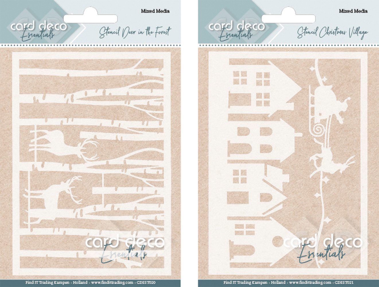 Thumbnail - FINDit Malschablone Schablonen-Set, 2-teilig, 2-teilig