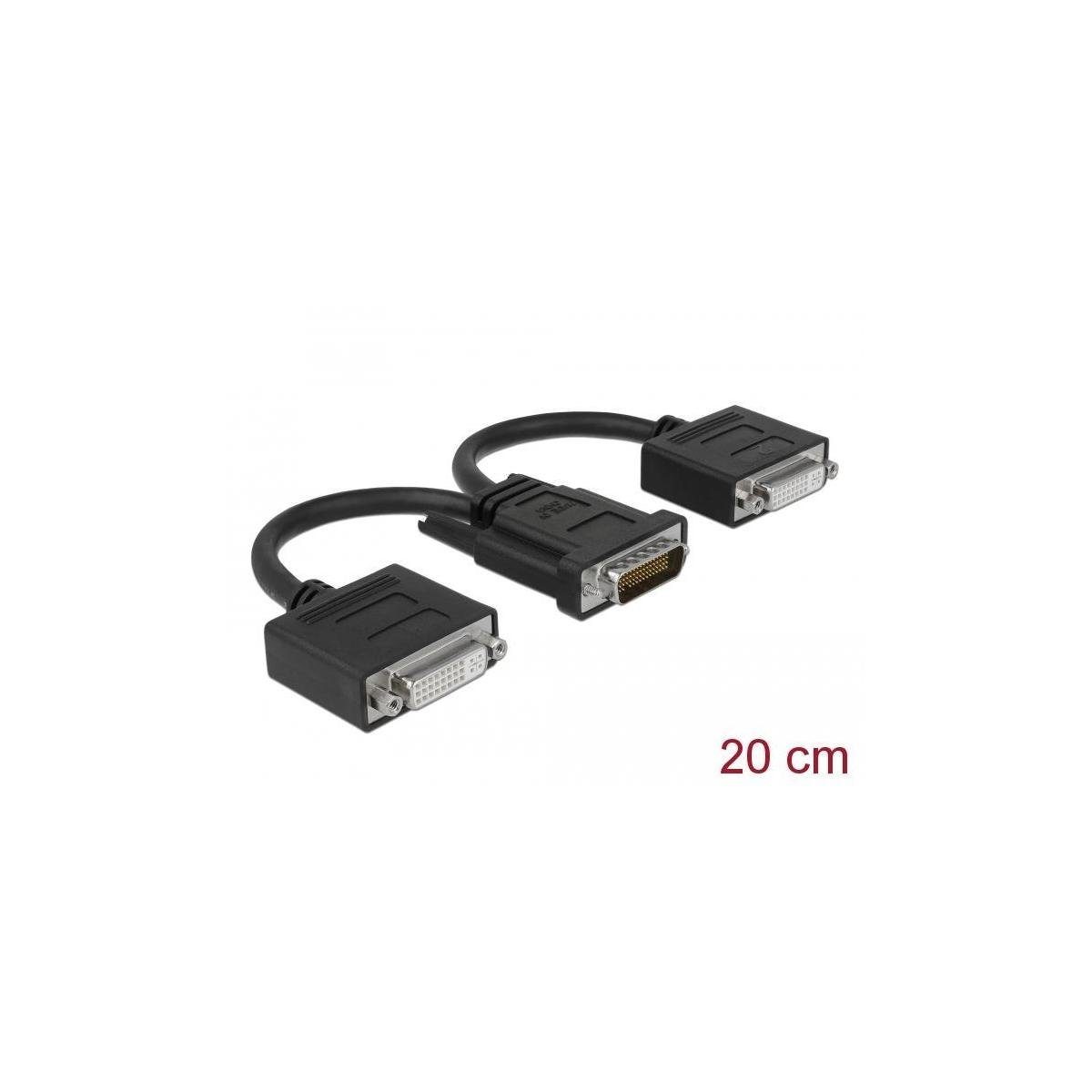 Delock Delock Stecker 2 Computer-Kabel, x 24+5 Adapter cm > DVI, (20,00 DMS-59 Buchse DVI cm) 20 DVI