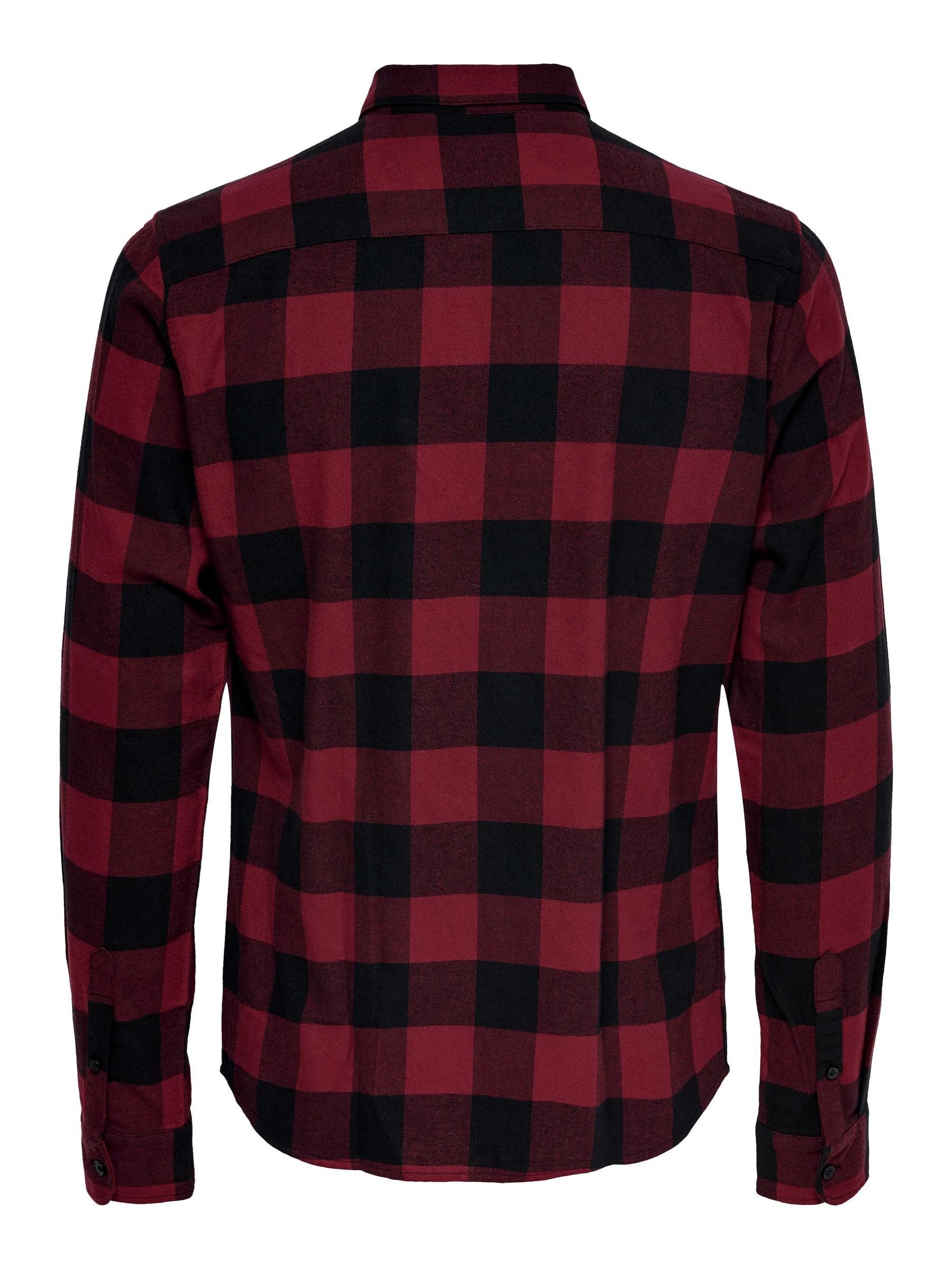ONLY & SONS Langarmhemd Freizeit Karohemd Holzfäller Kariertes Flanellhemd (1-tlg) ONSGUDMUND LS CHECKED SHIRT NOOS