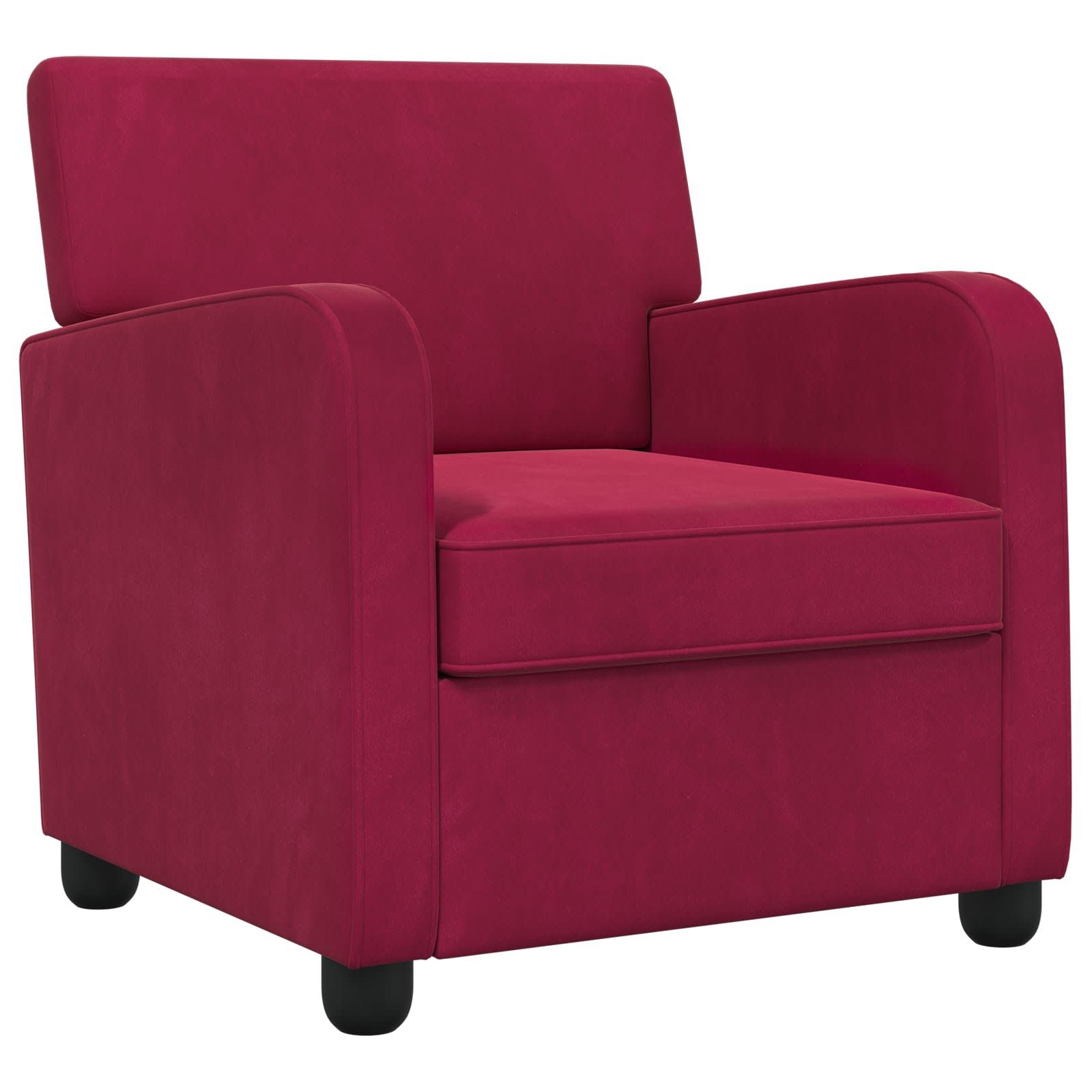 vidaXL Sessel Sessel Weinrot Samt (1-St)
