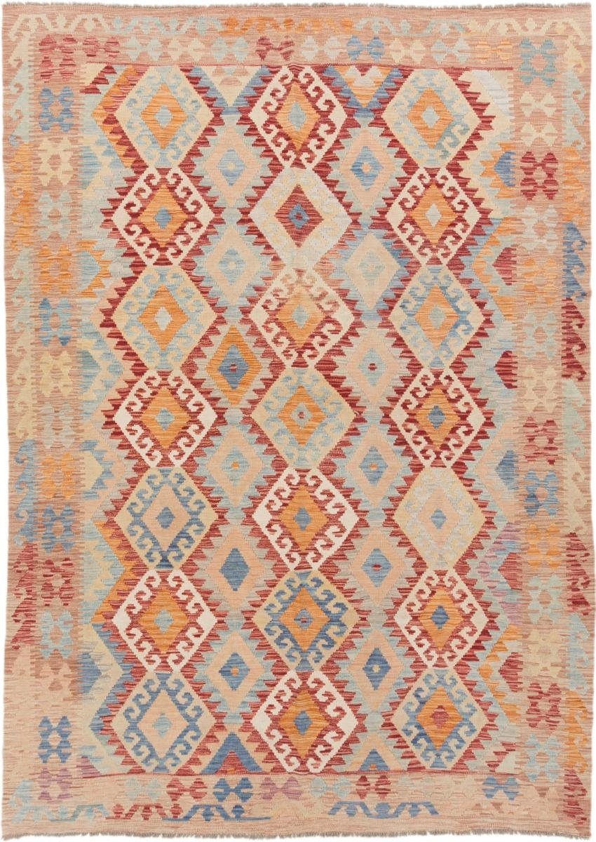 Orientteppich Kelim Afghan 209x297 Handgewebter Orientteppich, Nain Trading, rechteckig, Höhe: 3 mm