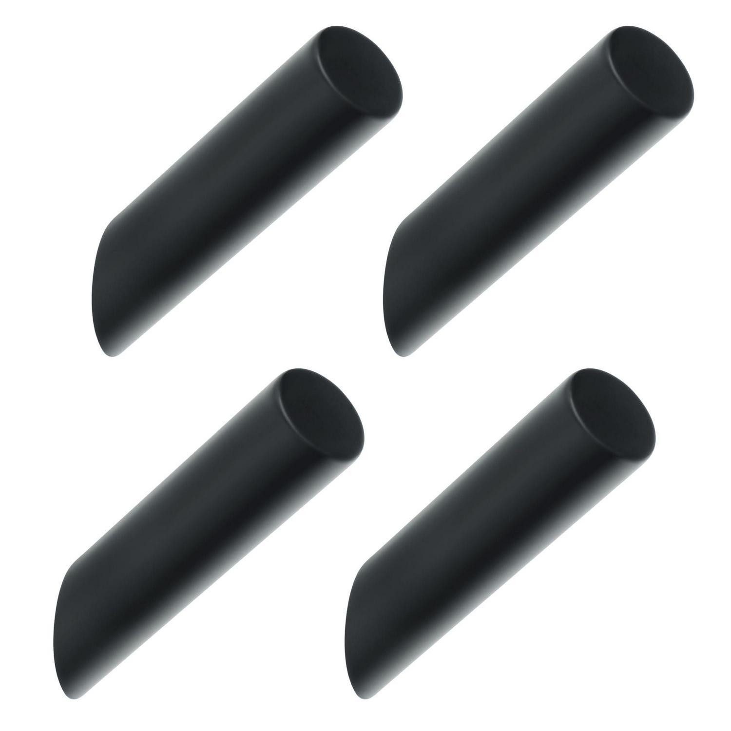 LuxusKollektion Wandhaken Garderobenhaken Edelstahl schwarz 4 Stk, (4-St)
