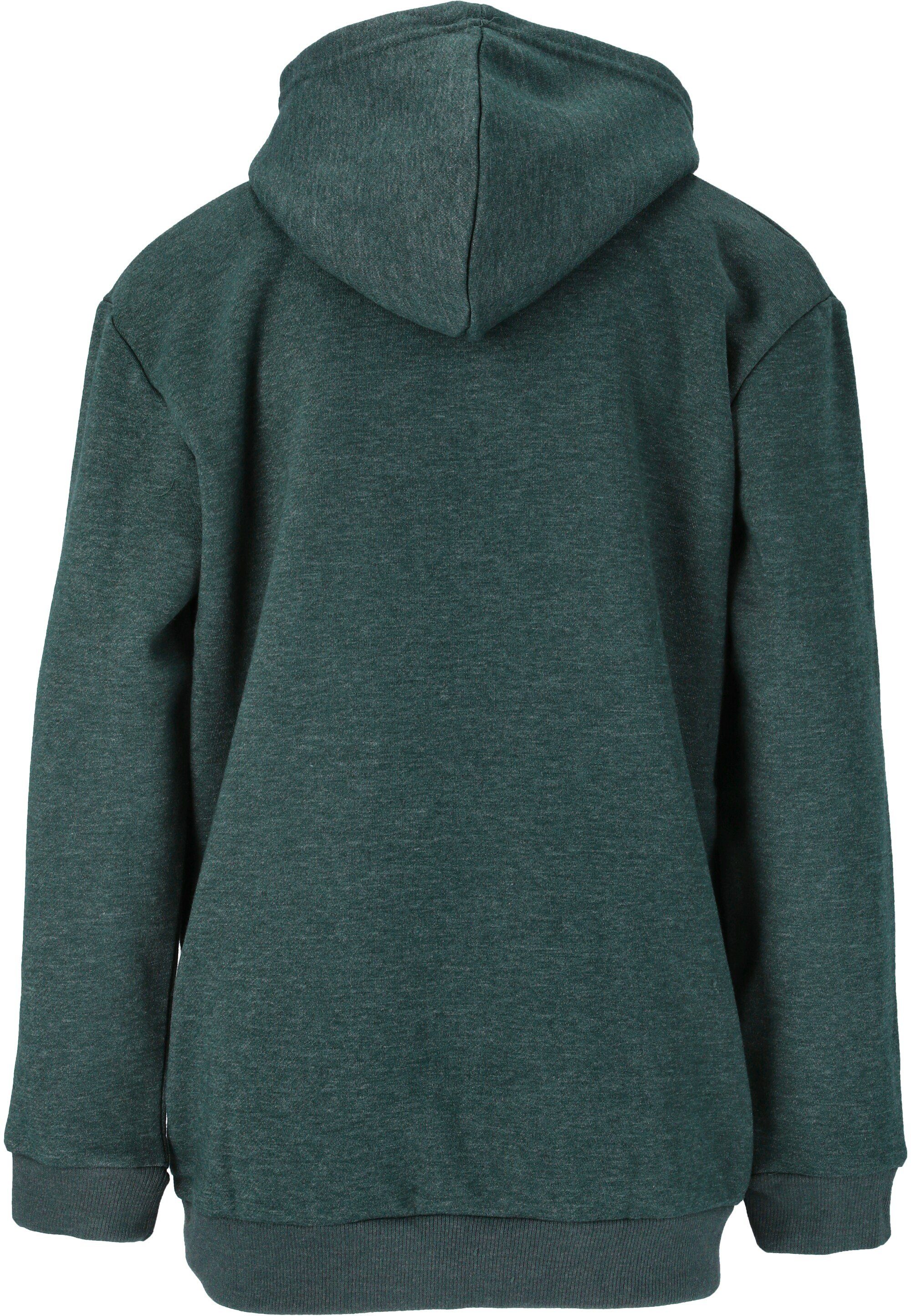 CRUZ Sweatshirt Sweeny mit trendigem dunkelgrün Frontprint