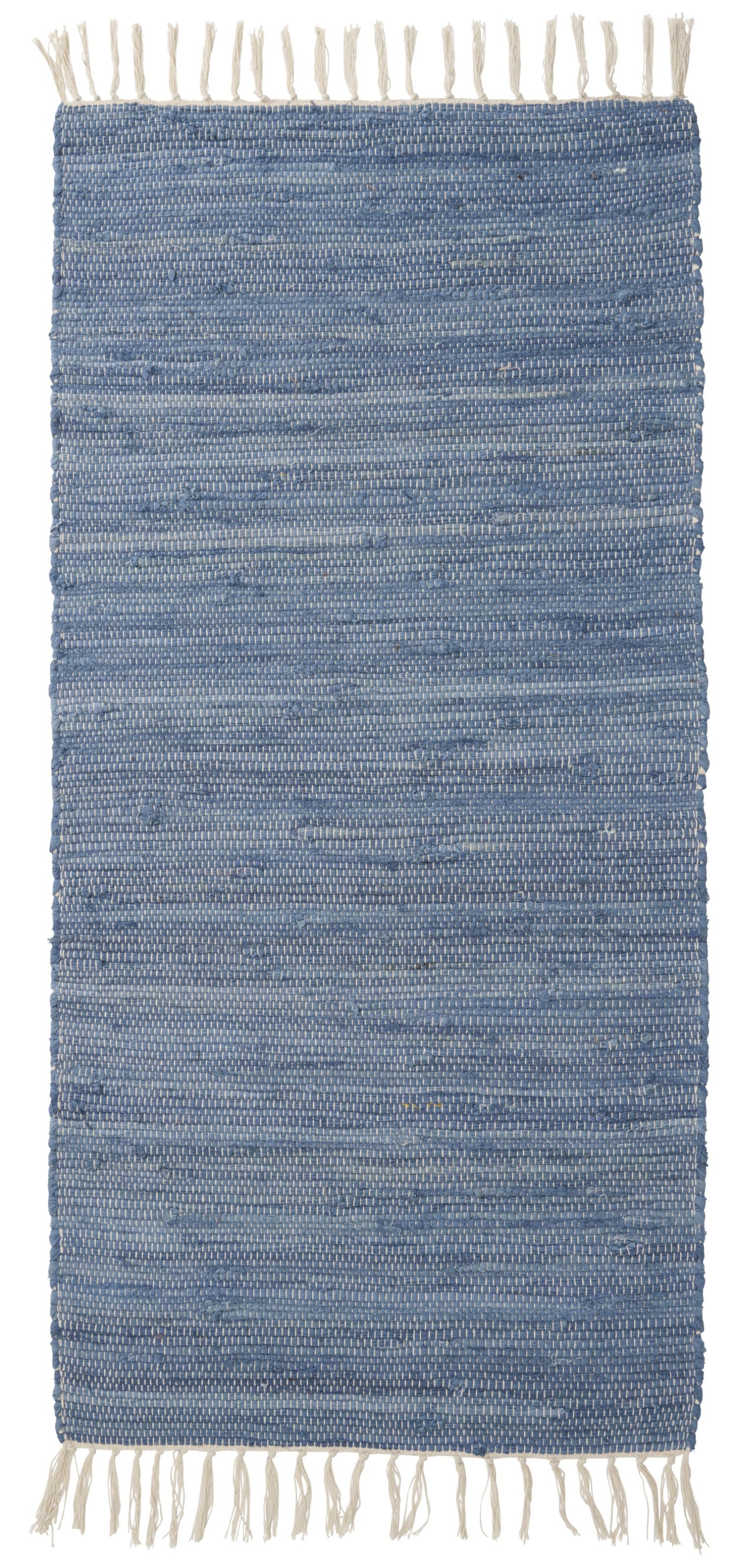 Ib Laursen Läufer Ib Laursen - Teppich Läufer Bodenläufer 60x120cm Baumwolle Indigo