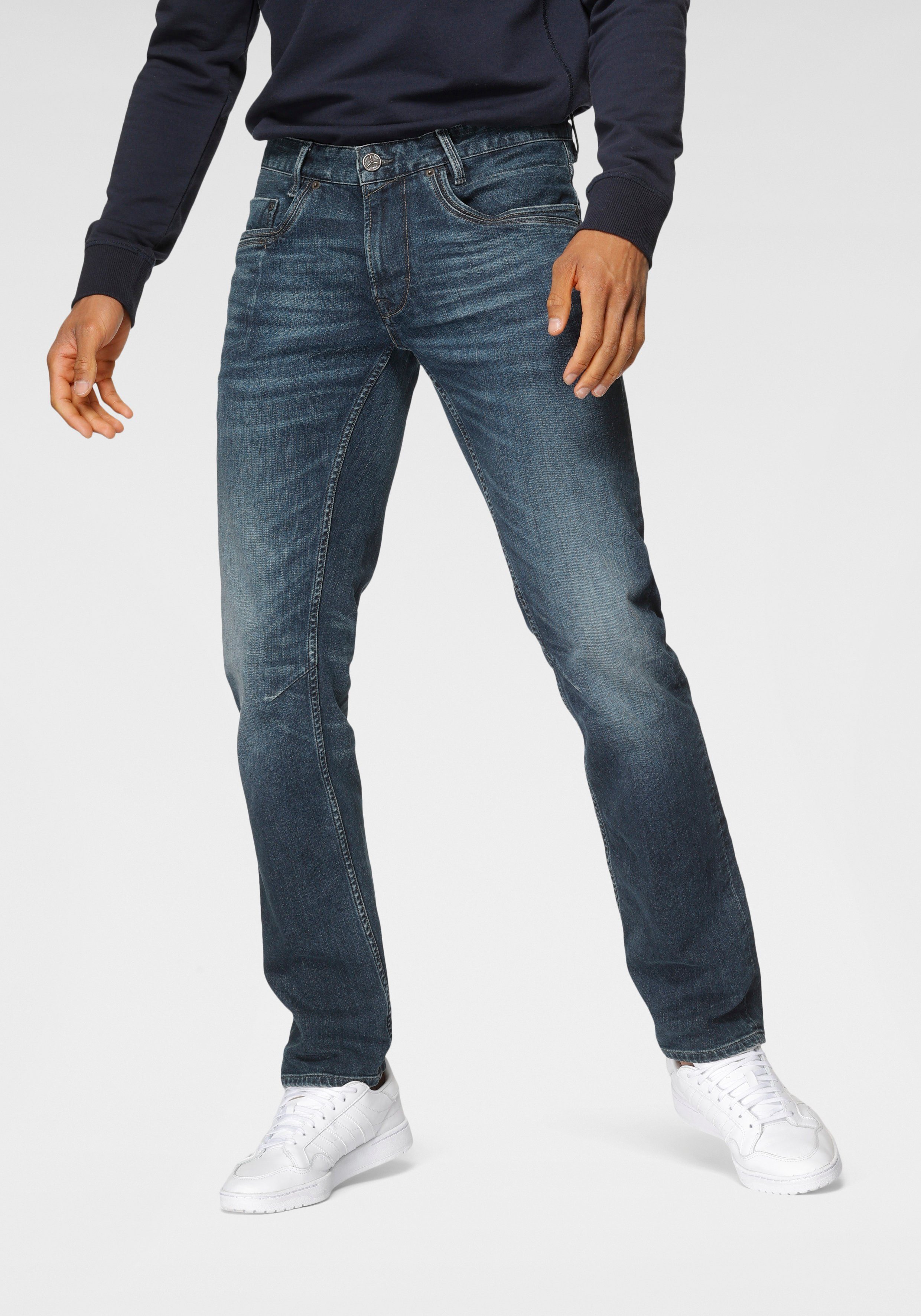 LEGEND Tapered-fit-Jeans Used im dark-indigo Look PME SKYMASTER