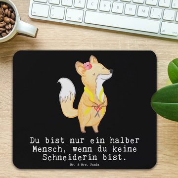 Mr. & Mrs. Panda Mauspad Schneiderin Herz - Schwarz - Geschenk, Mitarbeiter, Computer zubehör, (1-St), Made in Germany