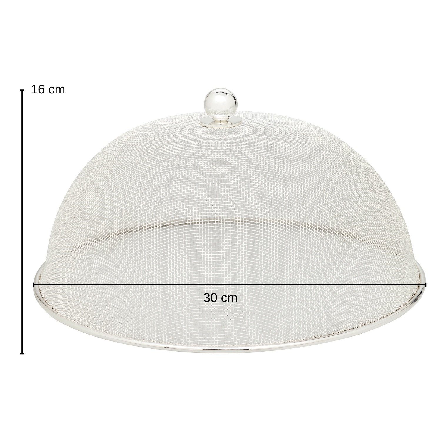 EDZARD Schutzhaube Classic, Schutzhaube, edel versilbert, anlaufgeschützt, H 16 cm, Ø 30 cm