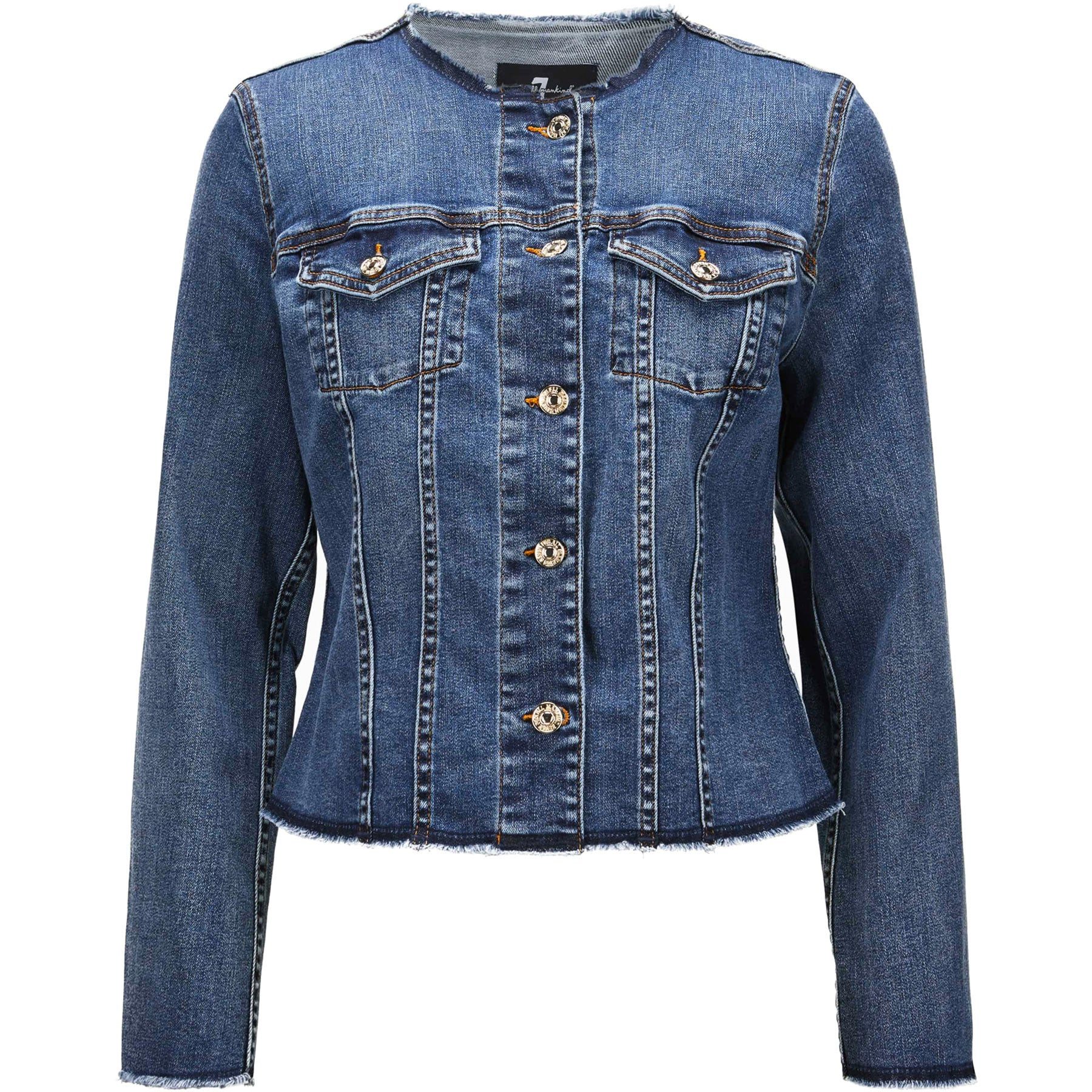 SEVEN FOR ALL MANKIND 5-Pocket-Jeans SEVEN FOR ALL MANKIND Jeansjacke VICKY SOHO LIGHT - Blau