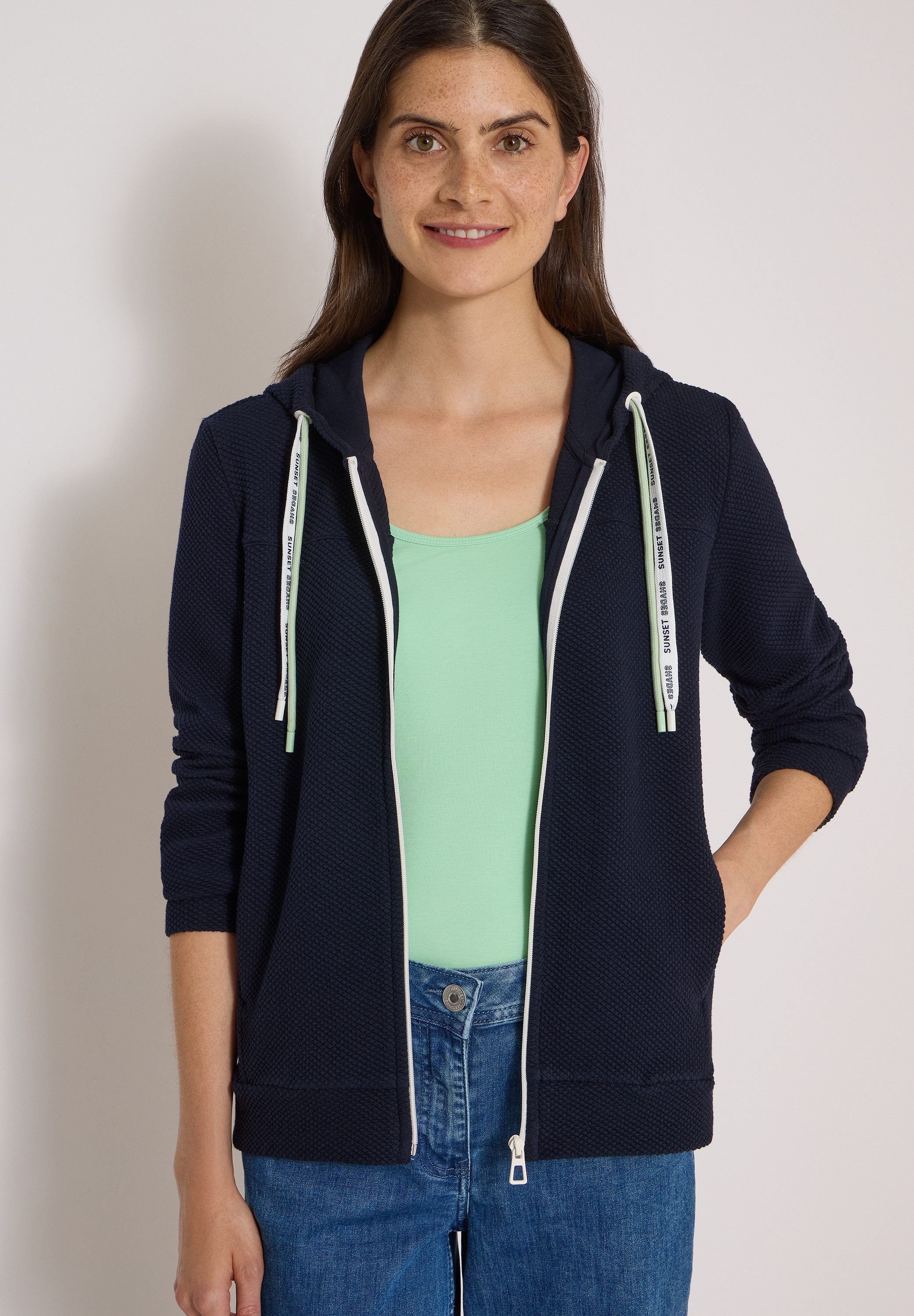 CECIL Sweatjacke mit Kapuze