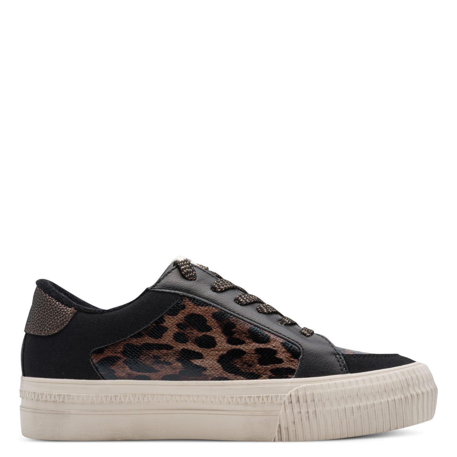 Tamaris Plateausneaker Freizeitschuh, Halbschuh, Schnürer im angesagten Animal-Look
