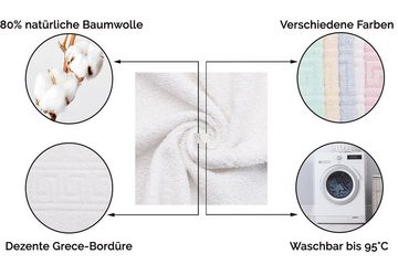ZOLLNER Duschtücher, Glattvelours (5-St), 70 x 140 cm, 80% Baumwolle, 20% Polyester, vom Hotelwäschespezialisten