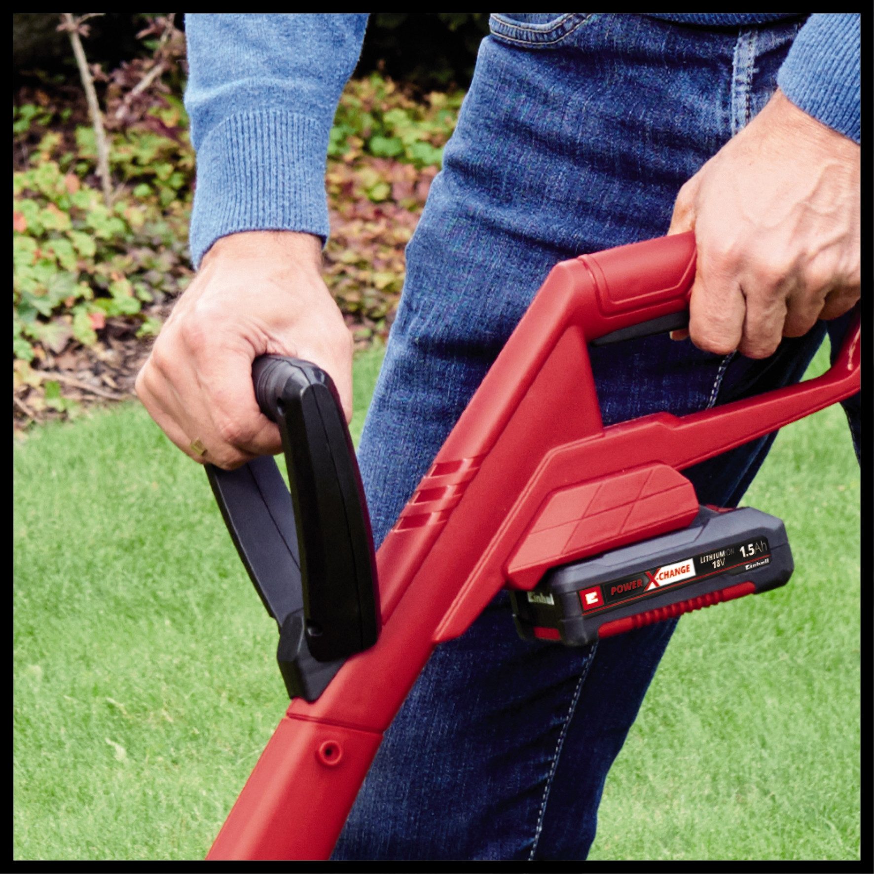 Einhell Akku-Rasentrimmer GC-CT 18/24 Li P (1x1,5Ah), 24 cm Arbeitsbreite Messer, inklusive Akku – Bild 5 von 5