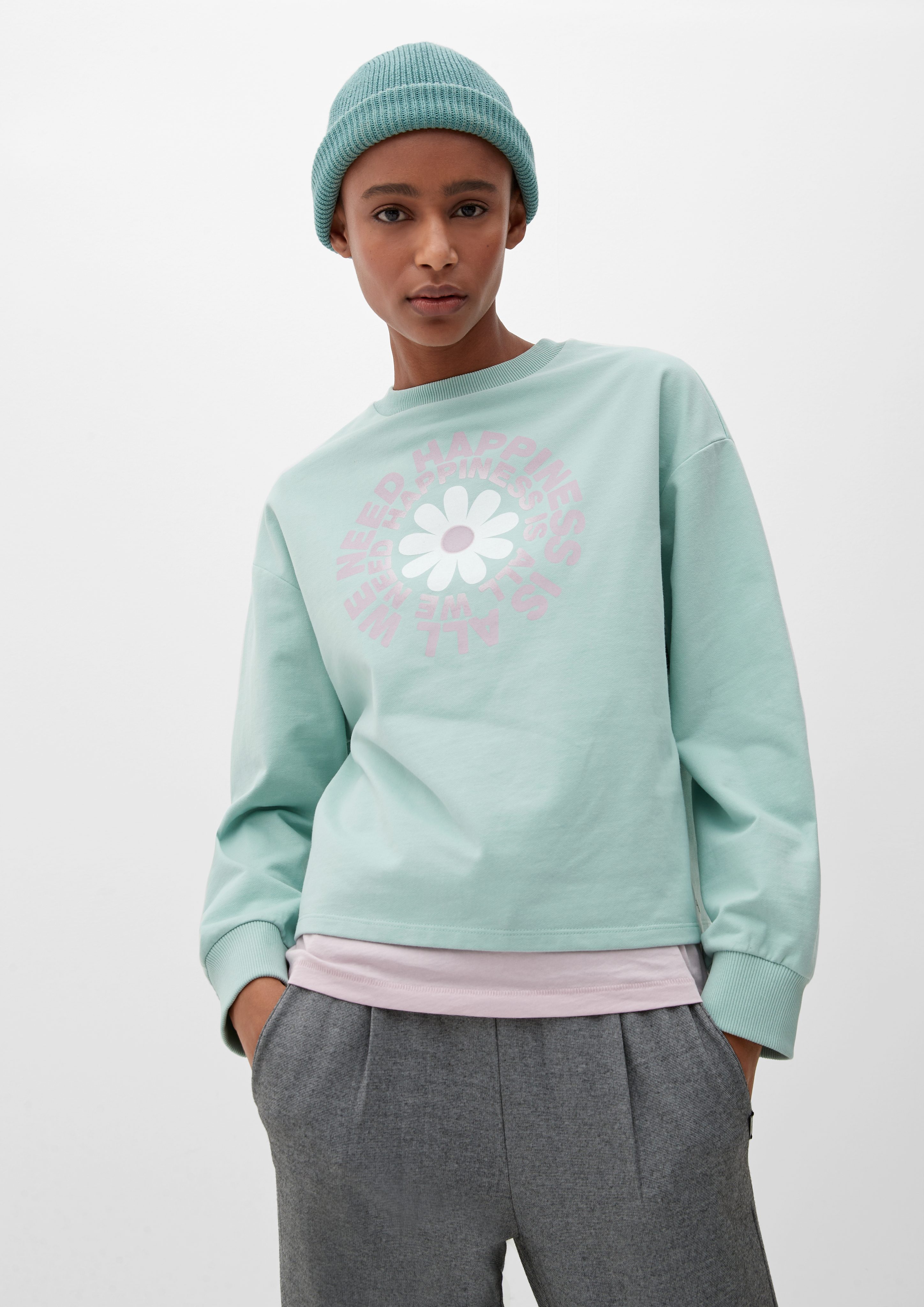 QS mit Sweatshirt Frontprint Sweatshirt