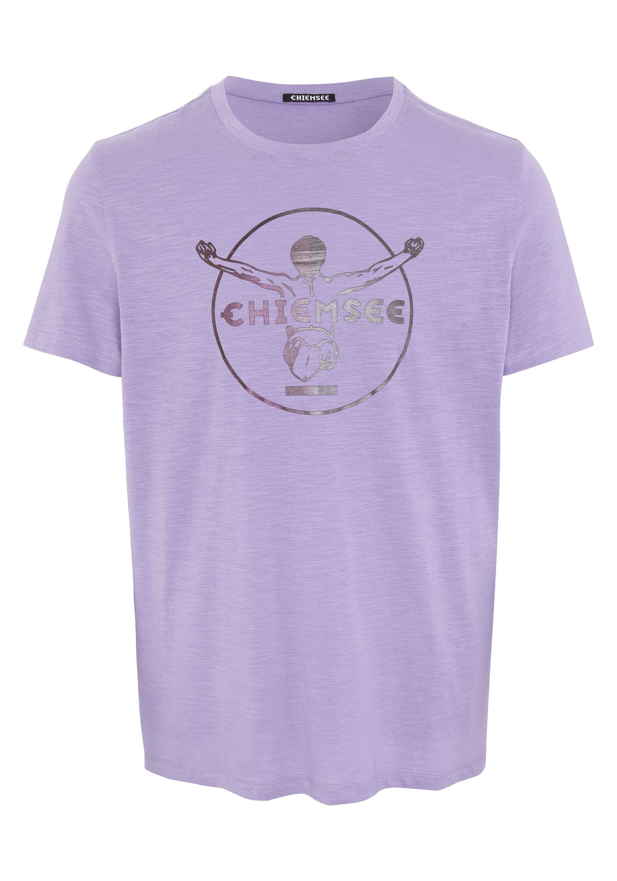 Chiemsee Print-Shirt gedrucktem T-Shirt Label-Symbol Chalk Violet 1 mit