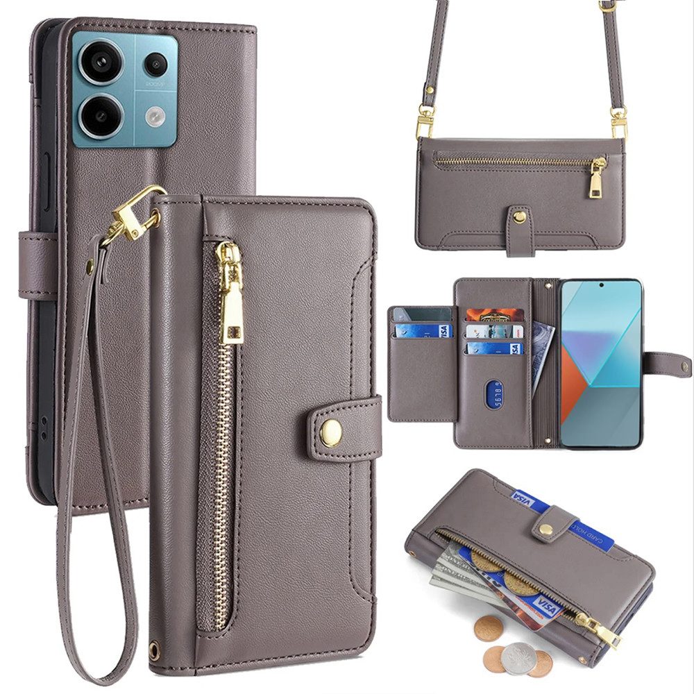 betterfon Handykette für Xiaomi Hülle mit Band PU Leder Umhängetasche, Hände frei – mit Silikonhülle & Schnur für flexiblen Alltag