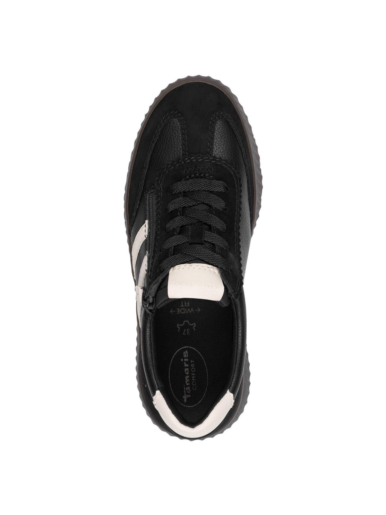 Tamaris WIDE FIT Removable Sock, comfortFit aus Leder Sneaker Removable Sock