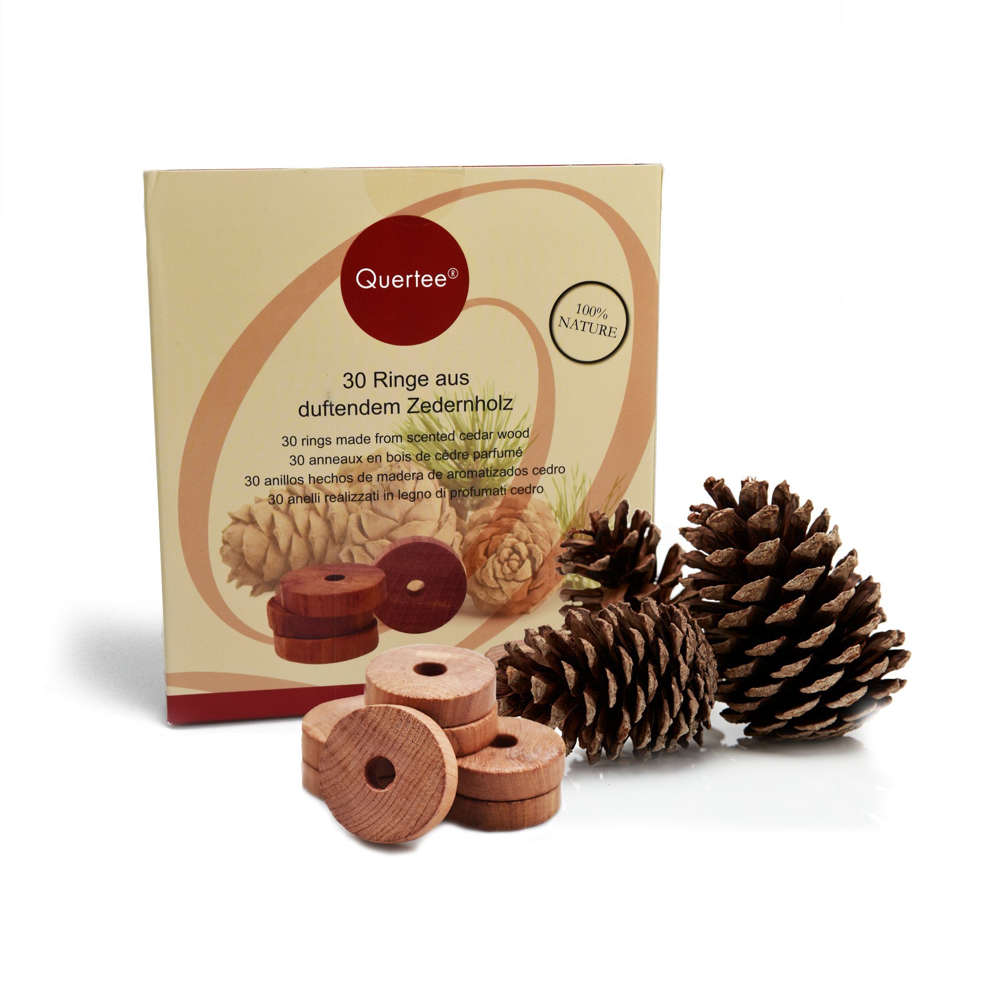 Quertee Kleiderbügel 30 Zedernholzringe Mottenschutz Schutz Kleidermotten K günstig online kaufen