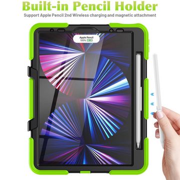 Lobwerk Tablet-Hülle 3in1 Hülle für Apple iPad Pro 11 2020/2021/2022 Air 4, Sturzdämpfung, Aufstellfunktion, Outdoor