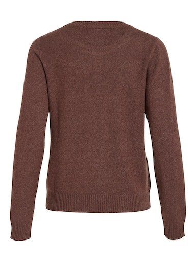 MELANGE VIRIL L/S NOOS KNIT TOP - Vila Rundhalspullover Detail:DARK O-NECK Chocolate Shaved