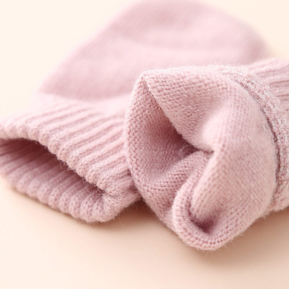 Coonoor Filzhut Kinder Wintermütze Schal Handschuhe Set Warme Winter Bekleidung für Mädchen Jungen 2-6 Jahre – Bild 5 von 5