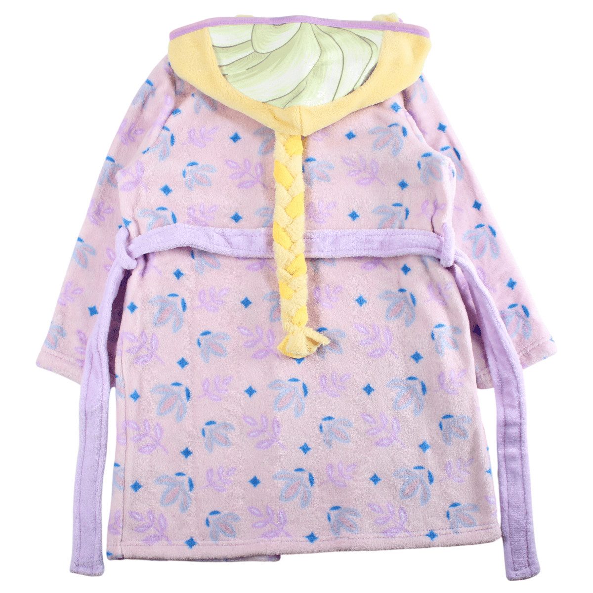 Disney Frozen Kinderbademantel Frozen Die Eiskönigin Mädchen Bademantel mit Zopf, Kapuze, Gürtel, Bademantel Anna und Elsa mit Zopf