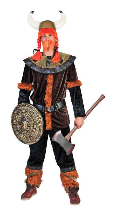 Funny Fashion Wikinger-Kostüm Wikinger Raudur Kostüm für Herren - Tolles Nordmann Kostüm für Karneval oder Mottoparty