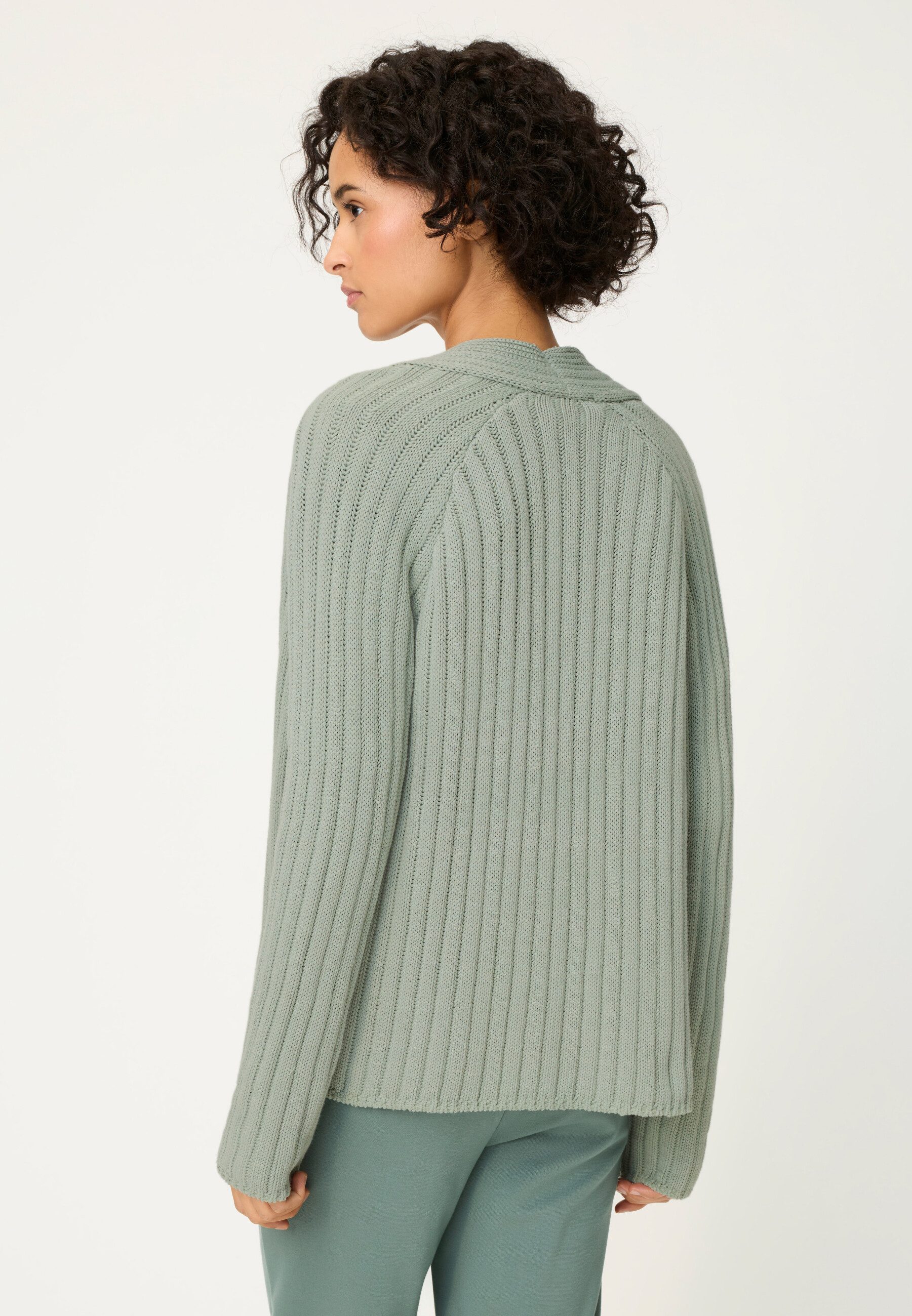 Olsen Cardigan Cardigan mit Schalkragen und Raglanärmeln