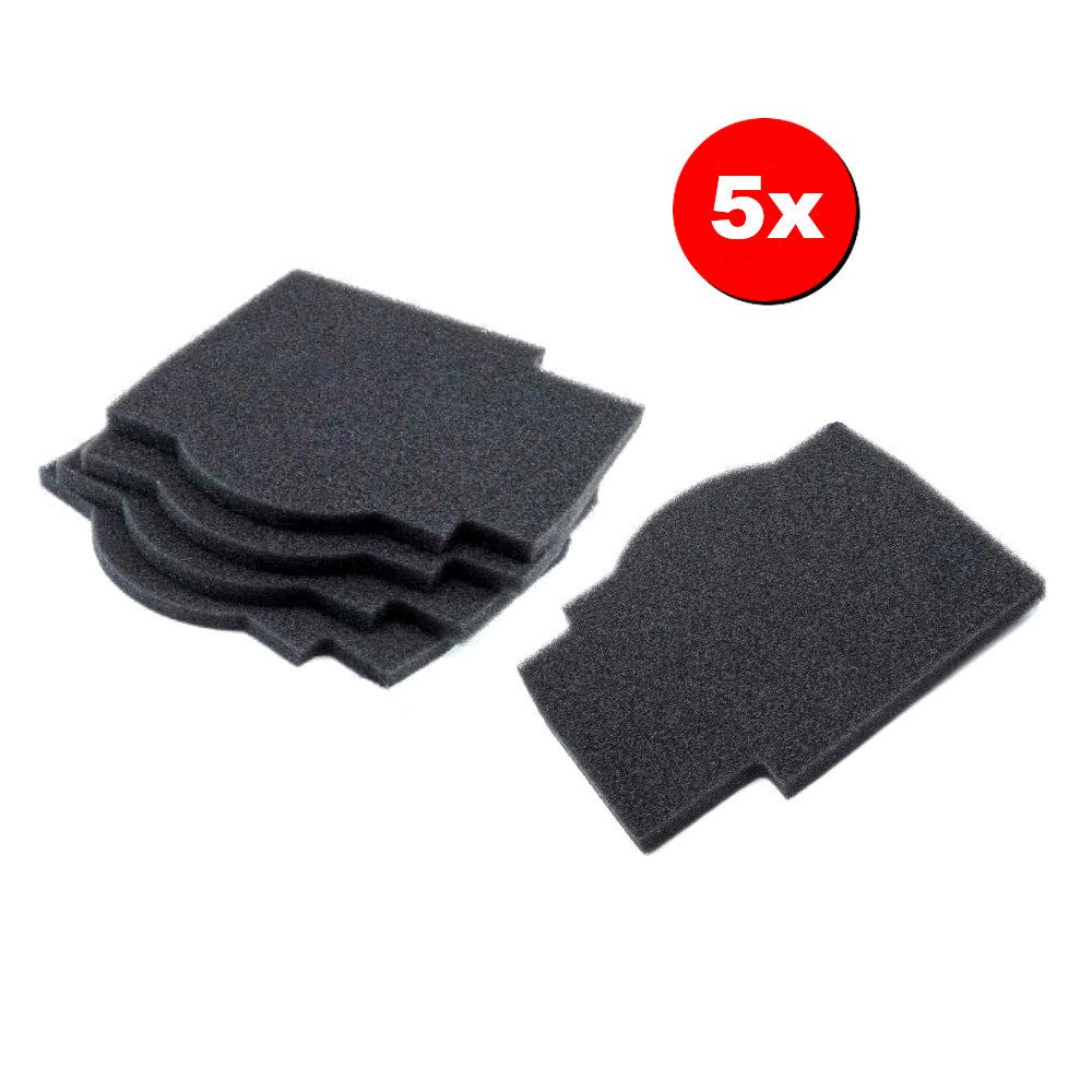 Trade-Shop Ersatzfilter 5x passend für Lunos Silvento 39721, 039721, 2/FSI-R, Lüfter, Ventilator, Klemmlüfter, Luftfilter, Staubfilter